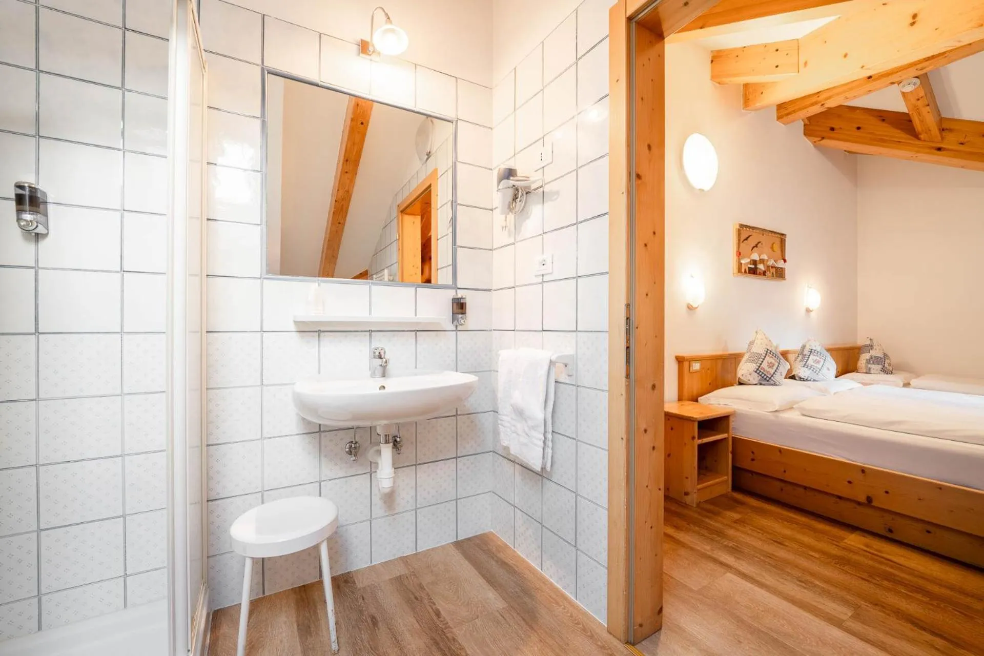 Shower, Bed in Villa Adria B&B