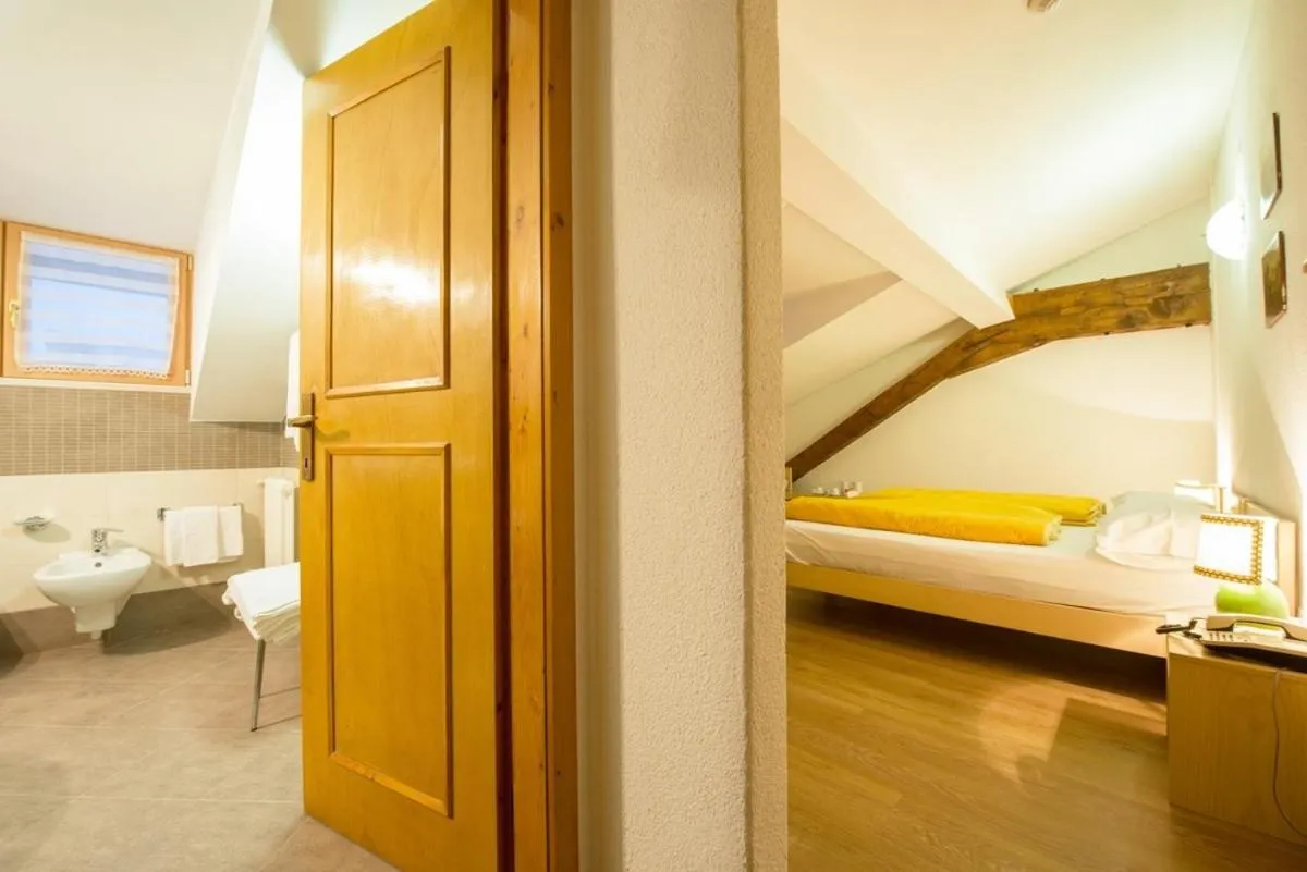 Toilet, Bed in Hotel Regina Delle Dolomiti
