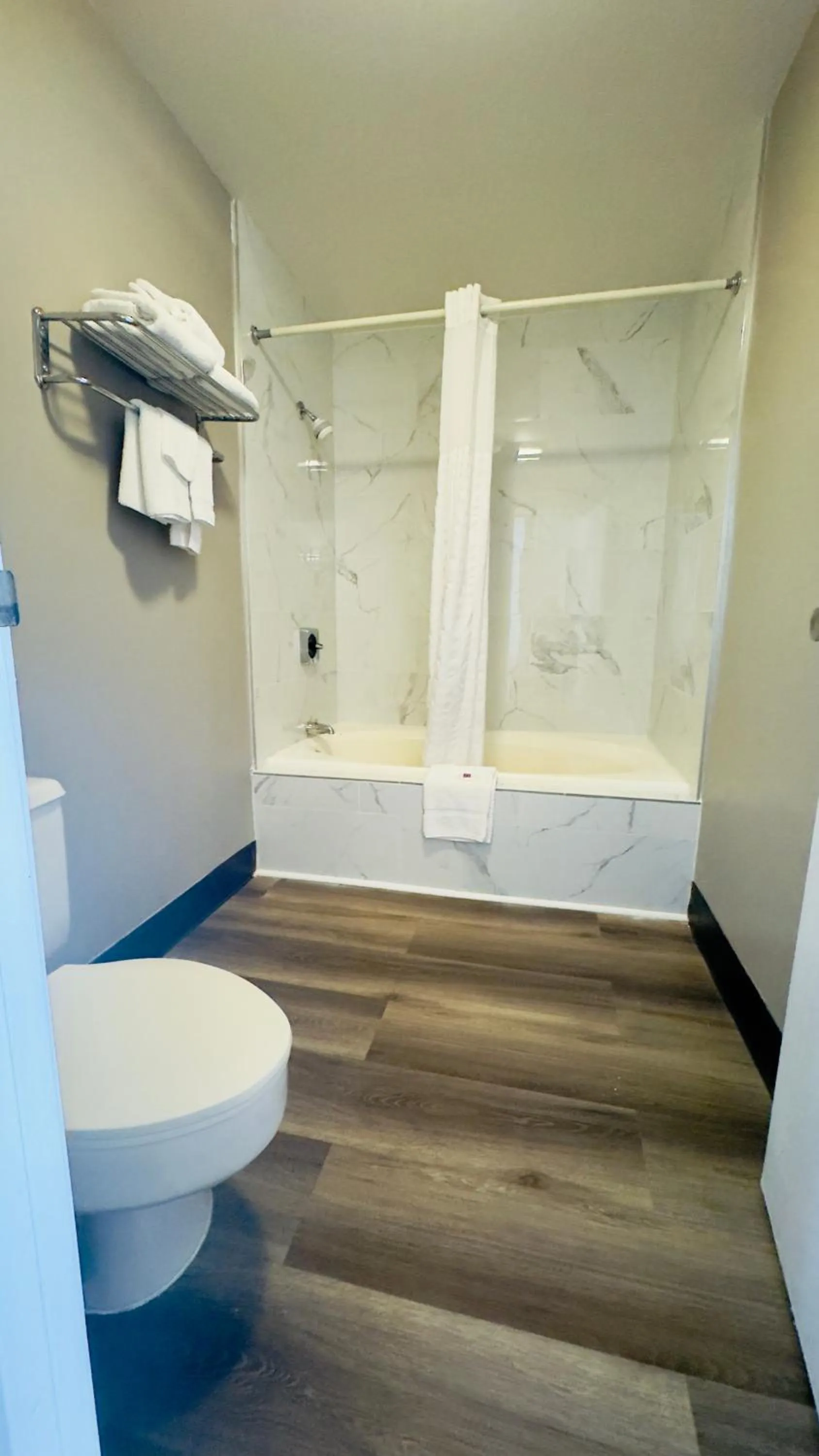 Shower in Motel 6 McGraw, NY - Cortland