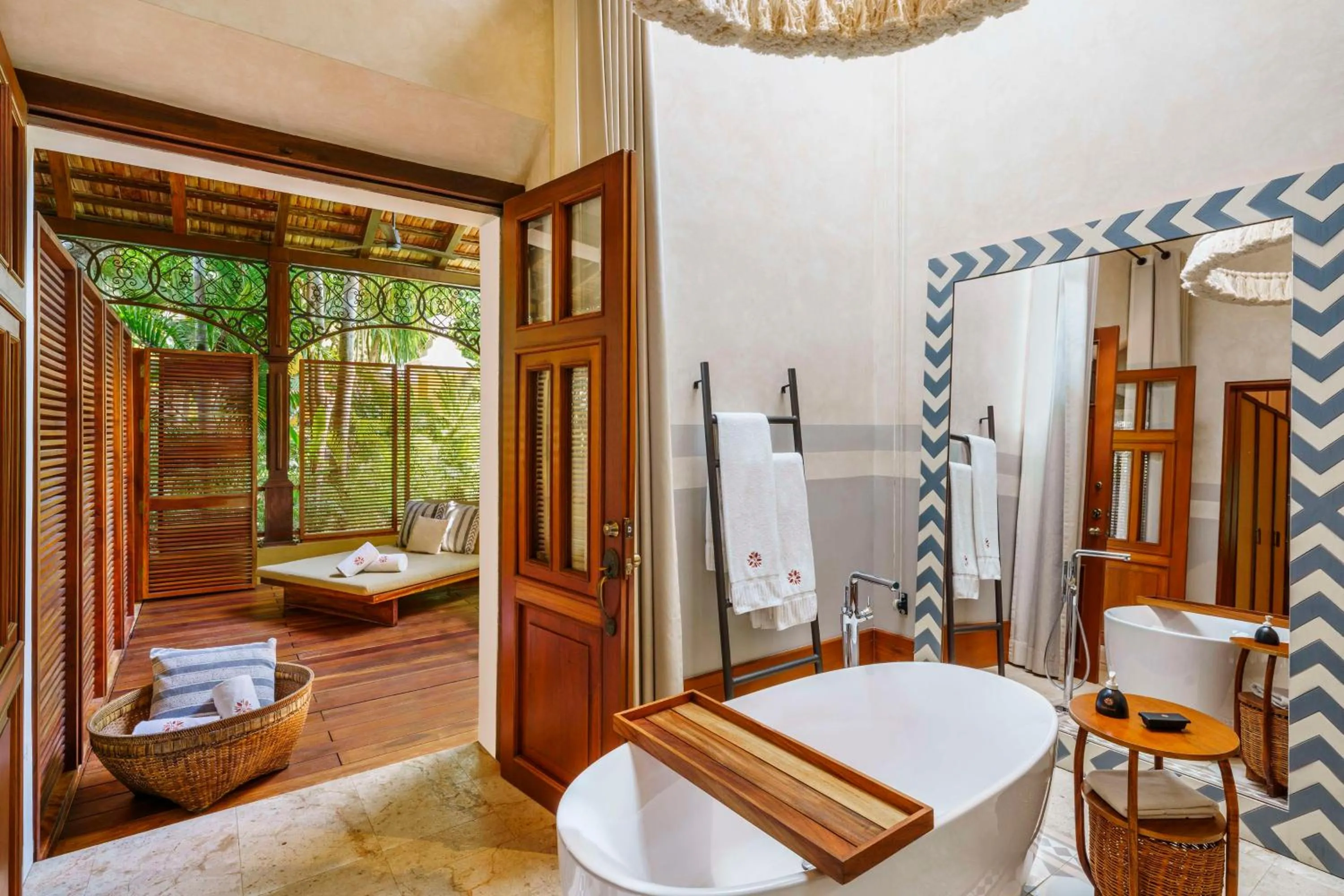 Bathroom, Bed in Hacienda Xcanatun, Angsana Heritage Collection