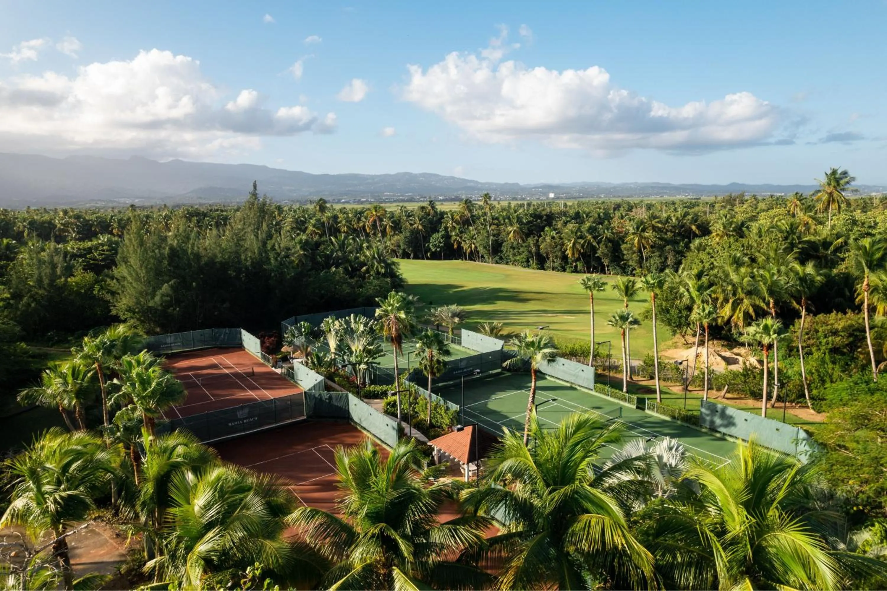 Tennis court in St. Regis Bahia Beach Resort, Puerto Rico