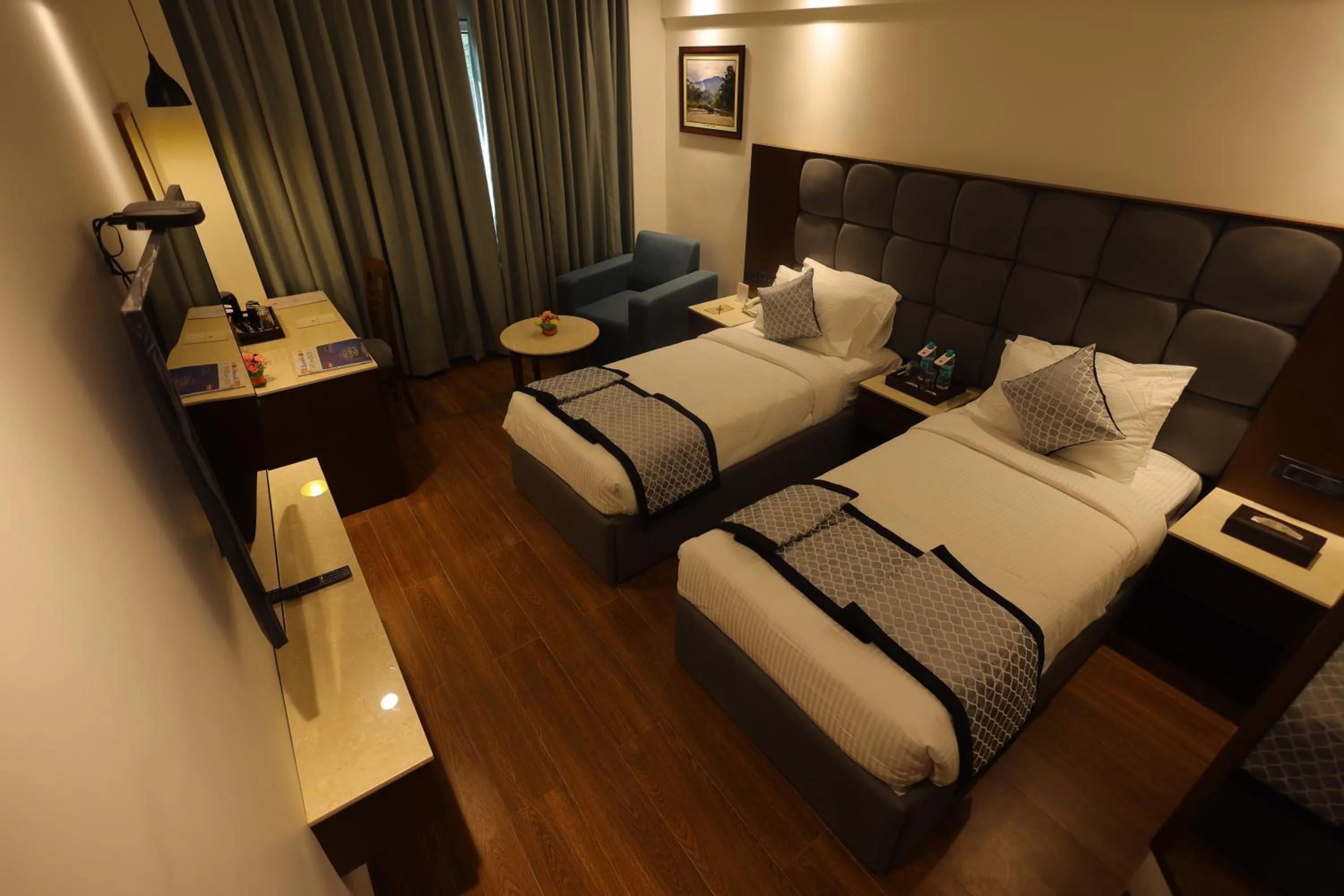 Pool view, Bed in Ramee Guestline Tirupati