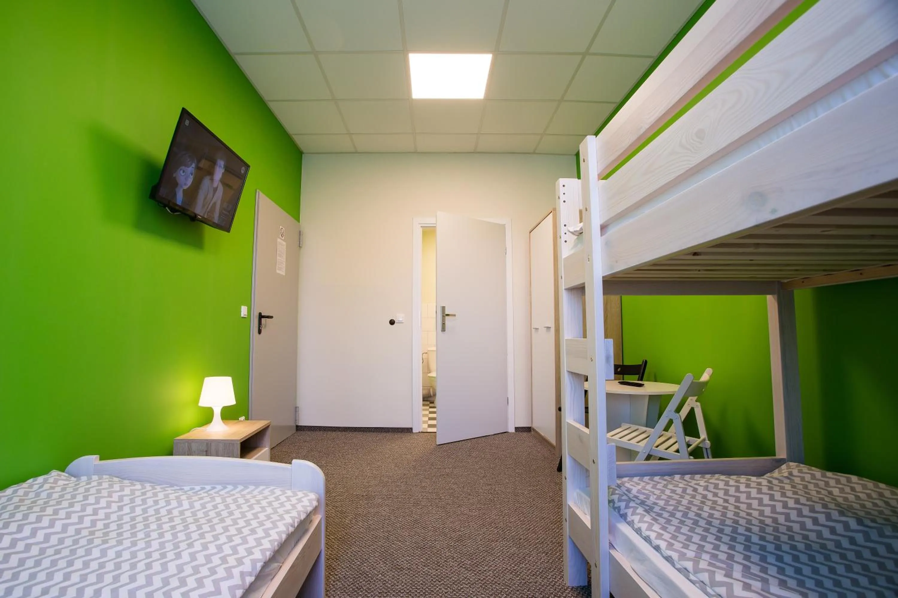 Bathroom, Bed in Moon Hostel Poznań