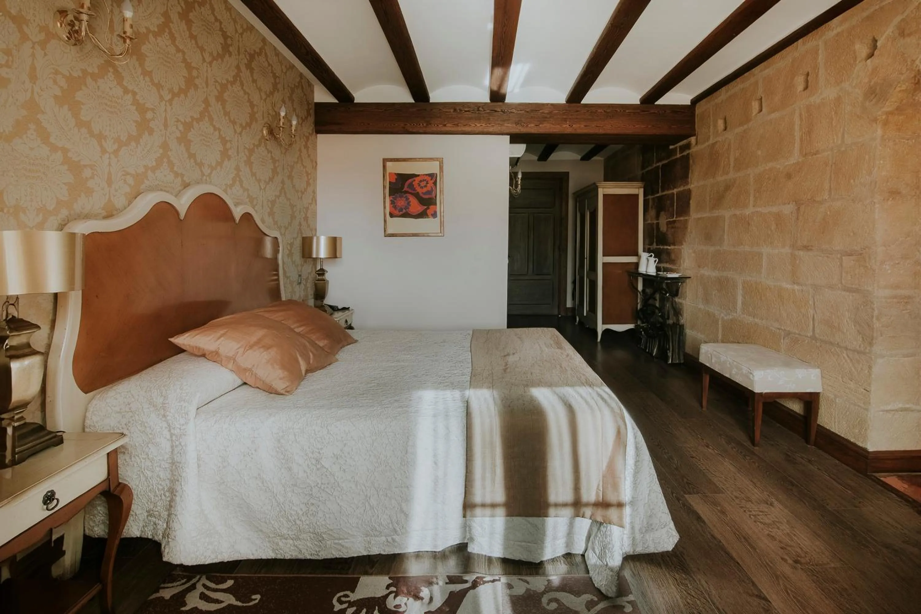 Bed in Hospedería Palacio de Casafuerte