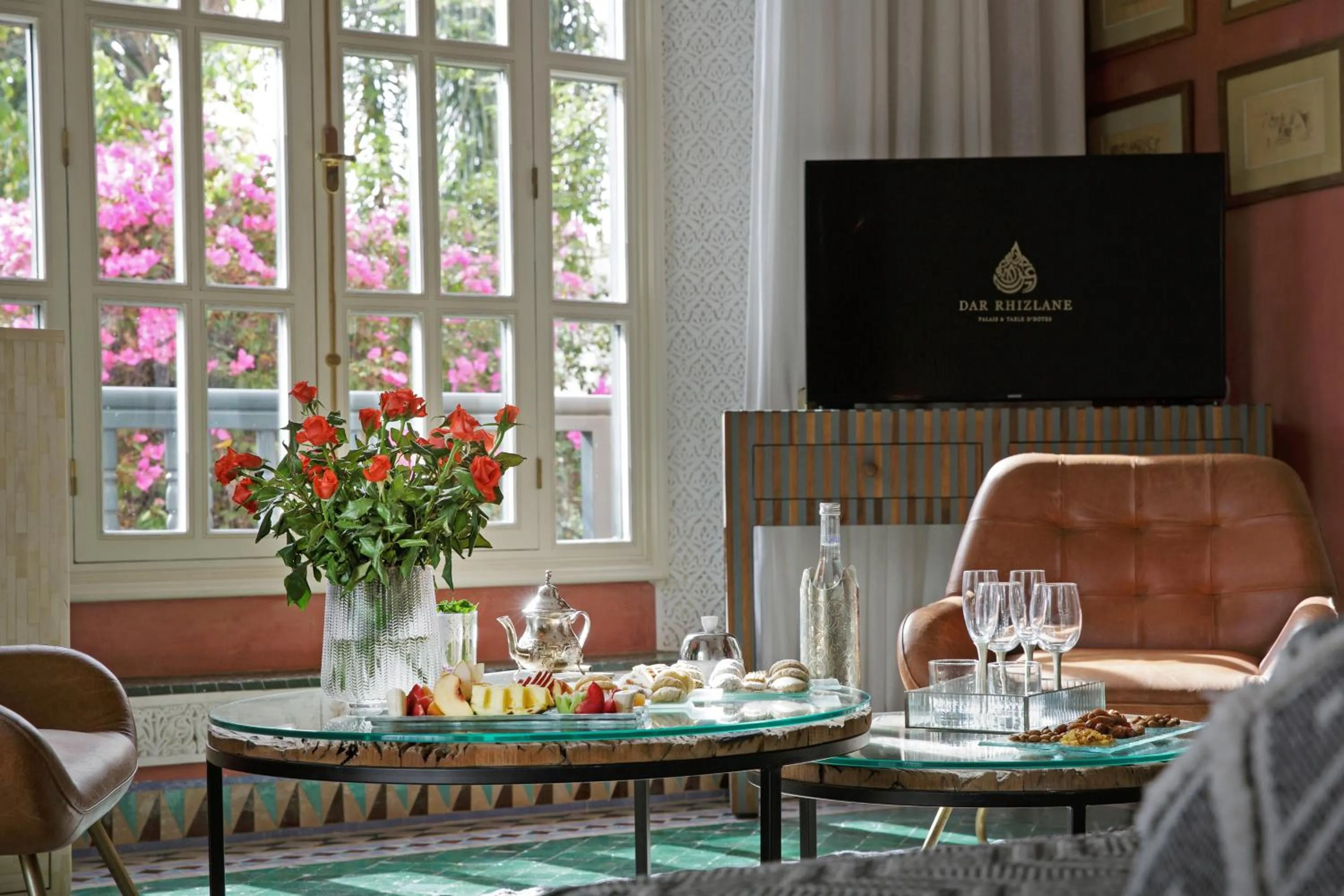 Lounge or bar in Dar Rhizlane, Palais Table d'hôtes & SPA