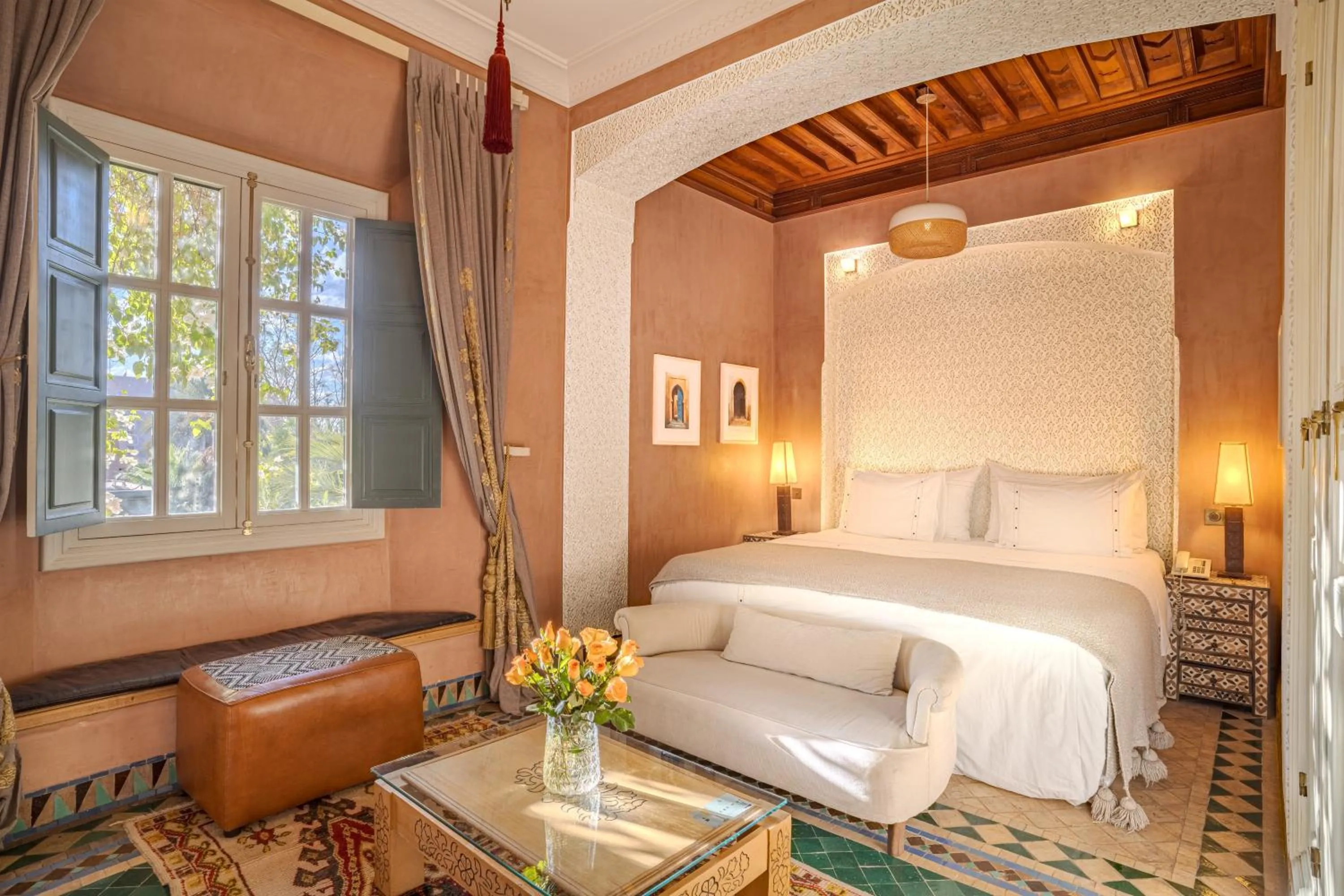 Living room, Bed in Dar Rhizlane, Palais Table d'hôtes & SPA