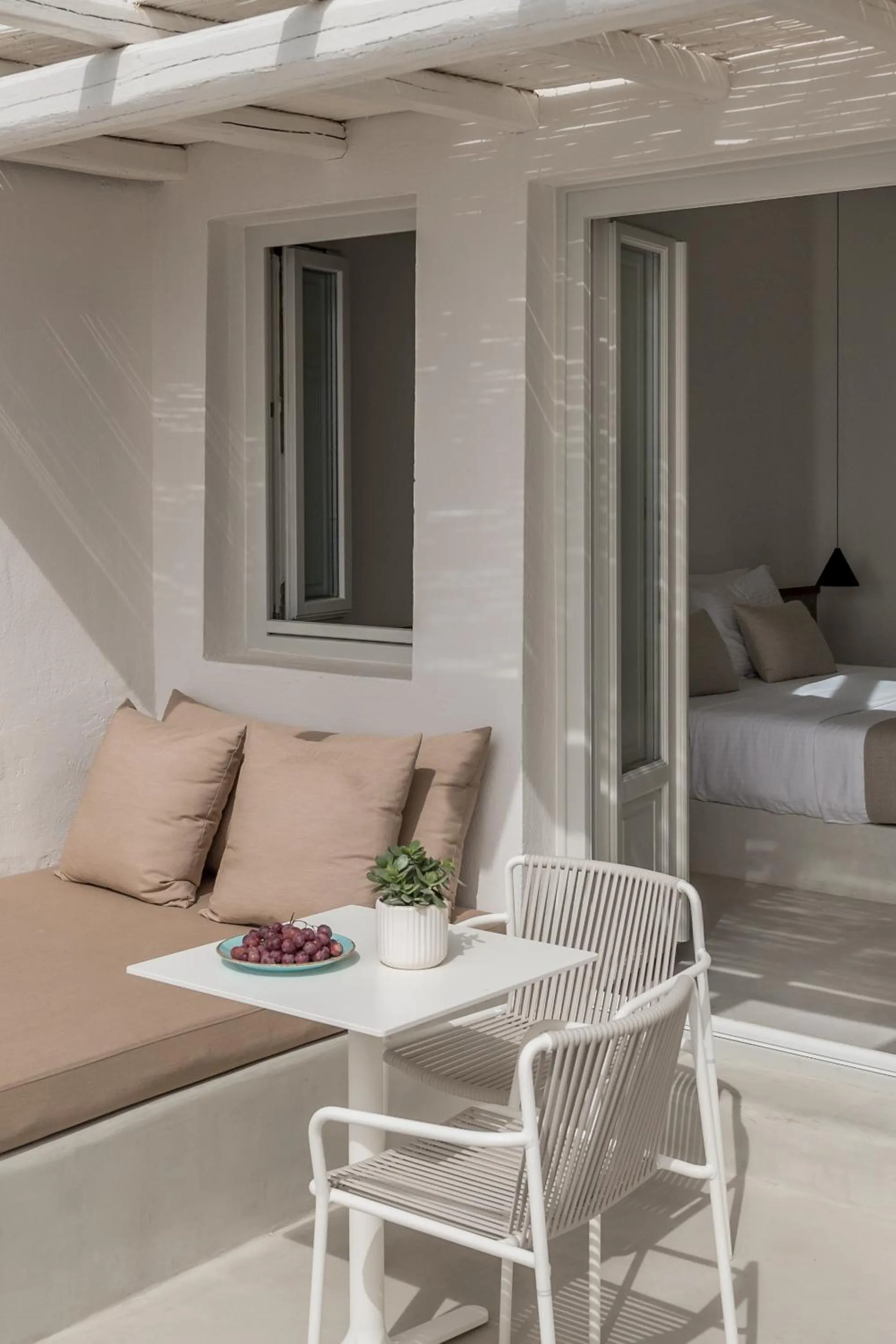 Patio, Bed in Enigma Suites