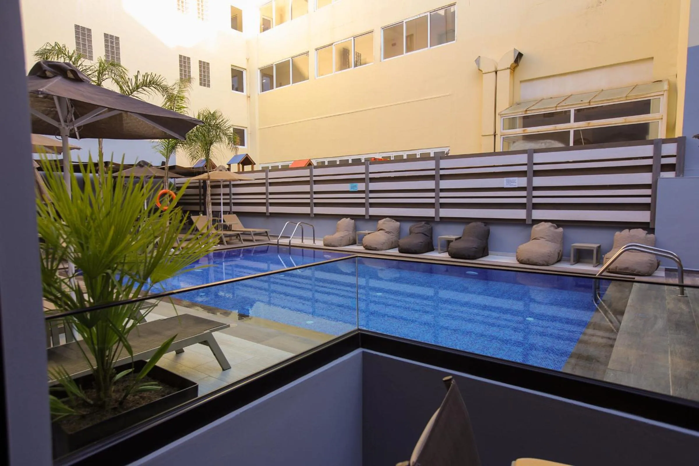 Pool view in Medusa Apartments