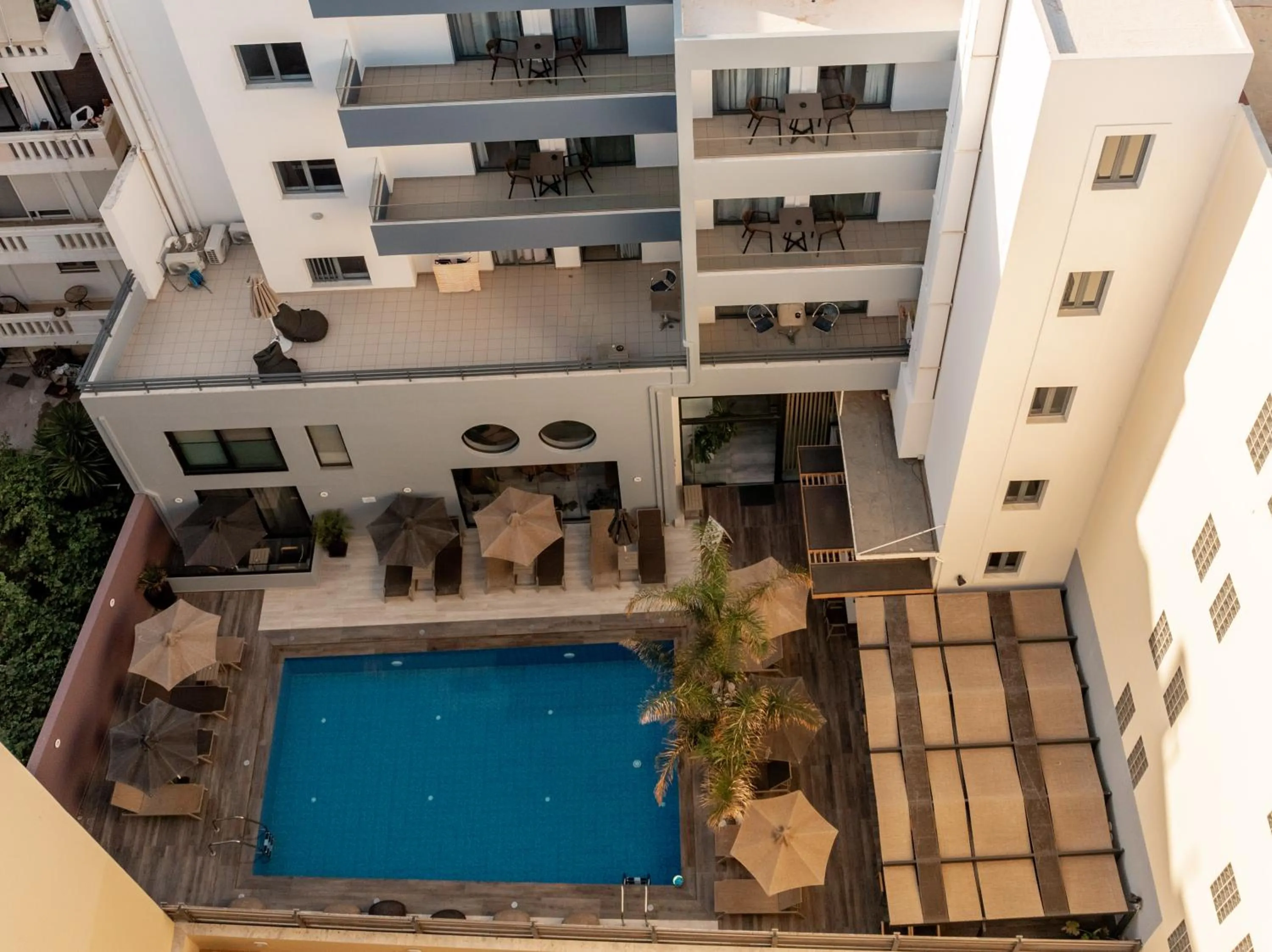 Pool view in Medusa Apartments