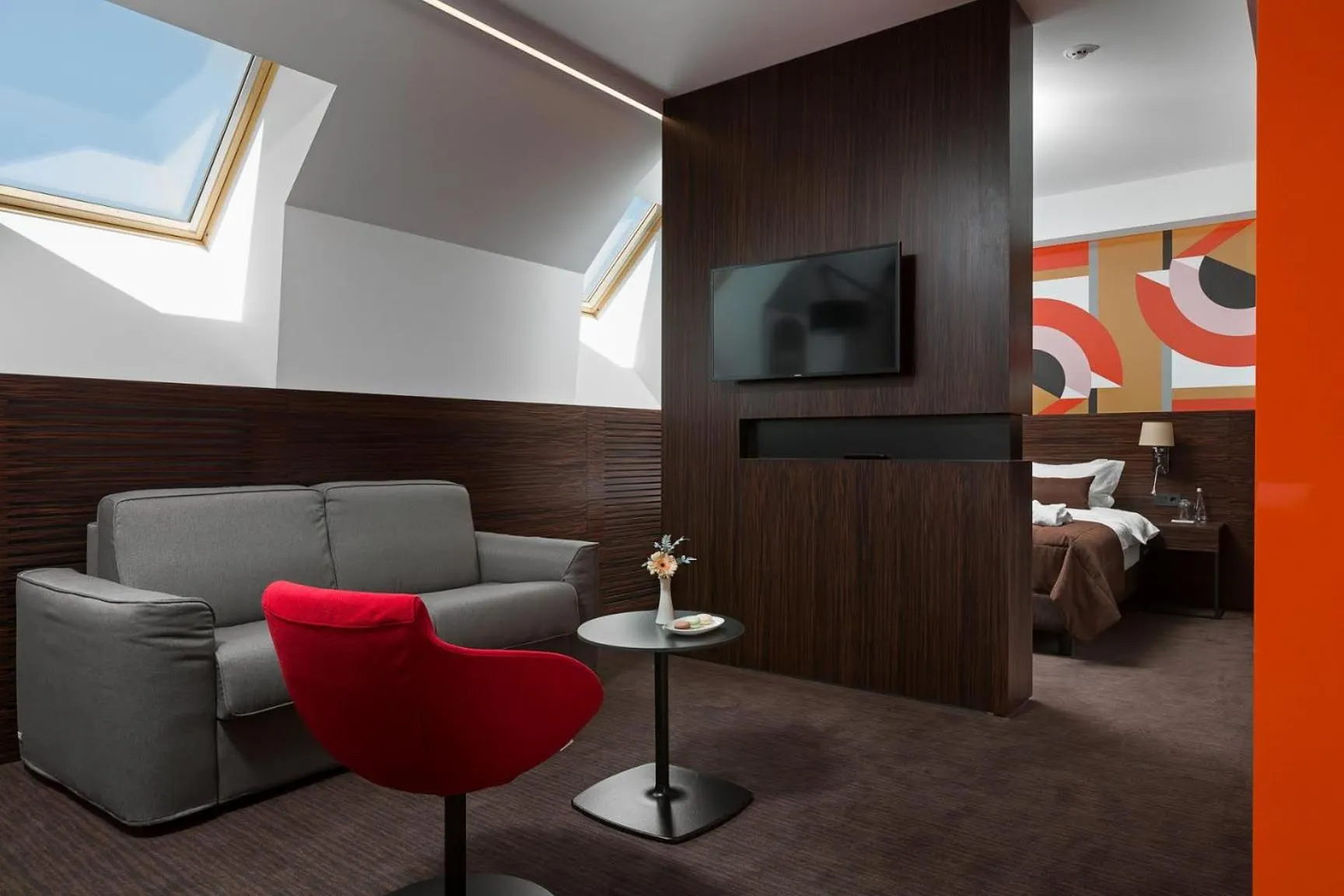 Photo of the whole room, Bed in BANKHOTEL