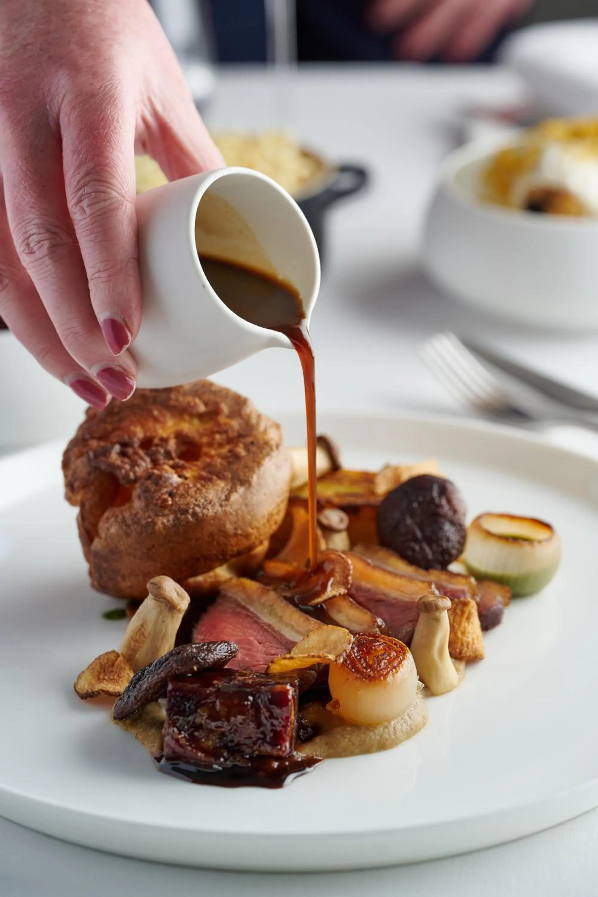 Food close-up in Fischers Baslow Hall - Chatsworth