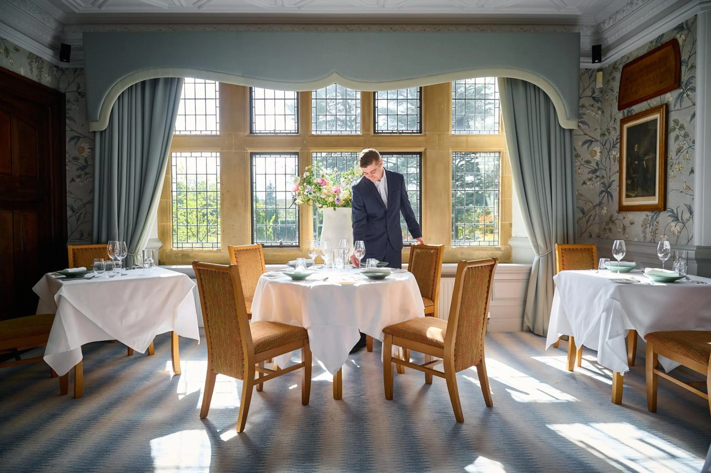 Dining area in Fischers Baslow Hall - Chatsworth
