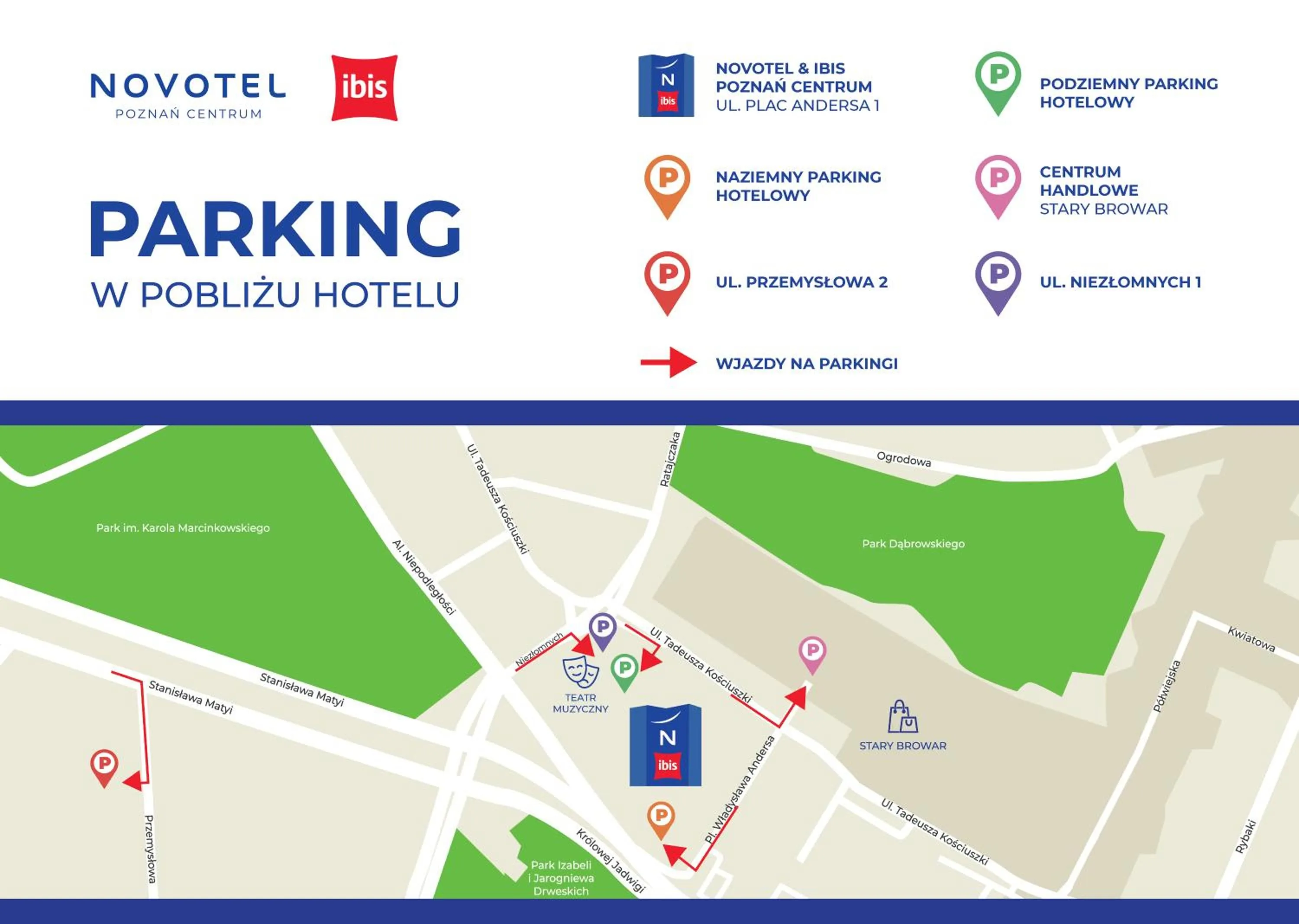 Parking in Ibis Poznan Centrum