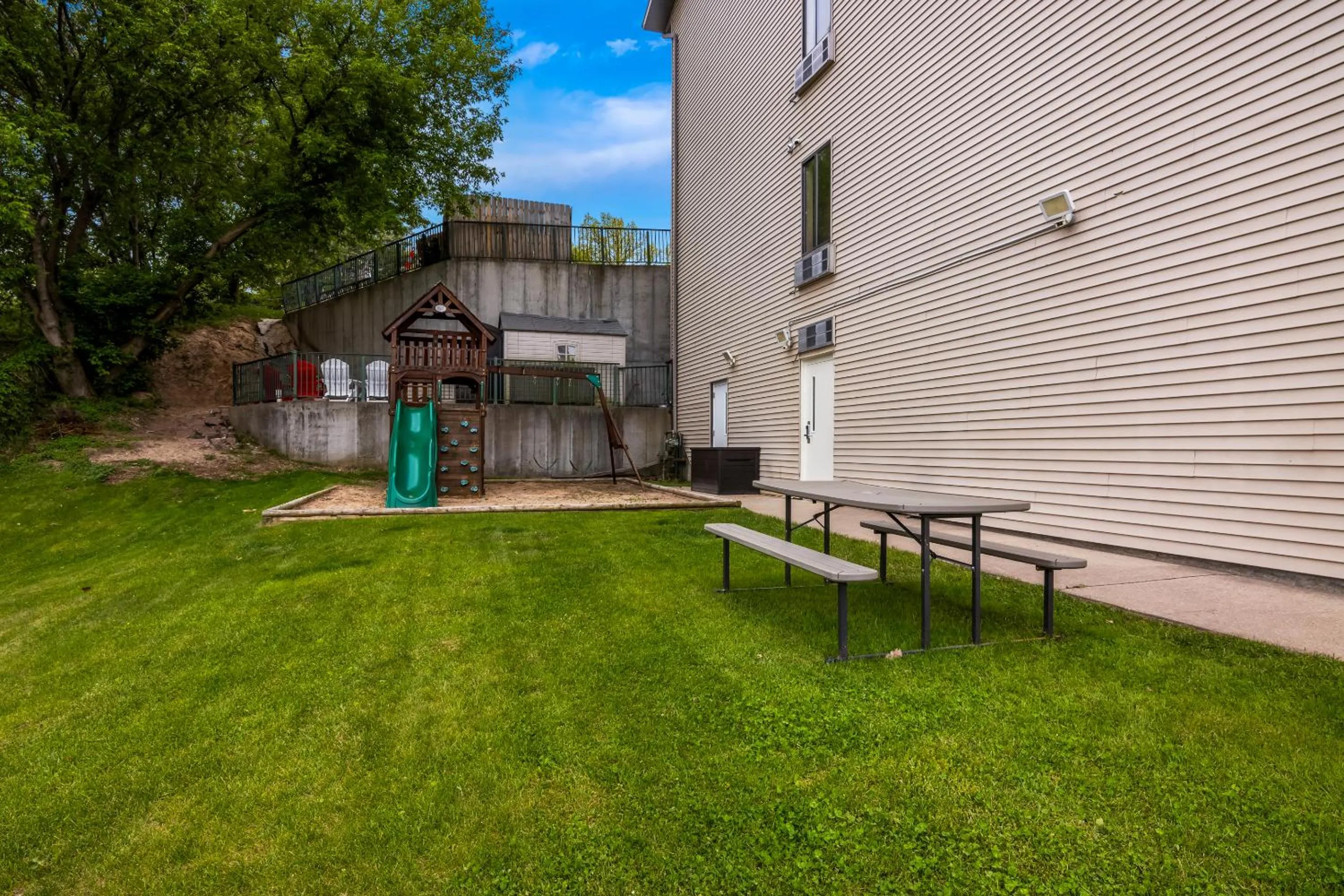 Children play ground in Beachfront Hotel Houghton Lake