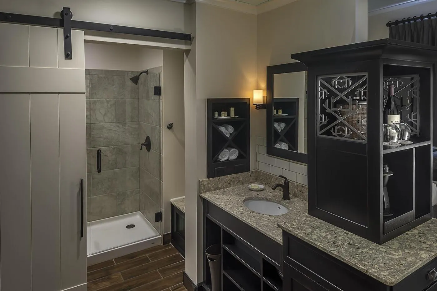 Shower in Village Hotel on Biltmore Estate