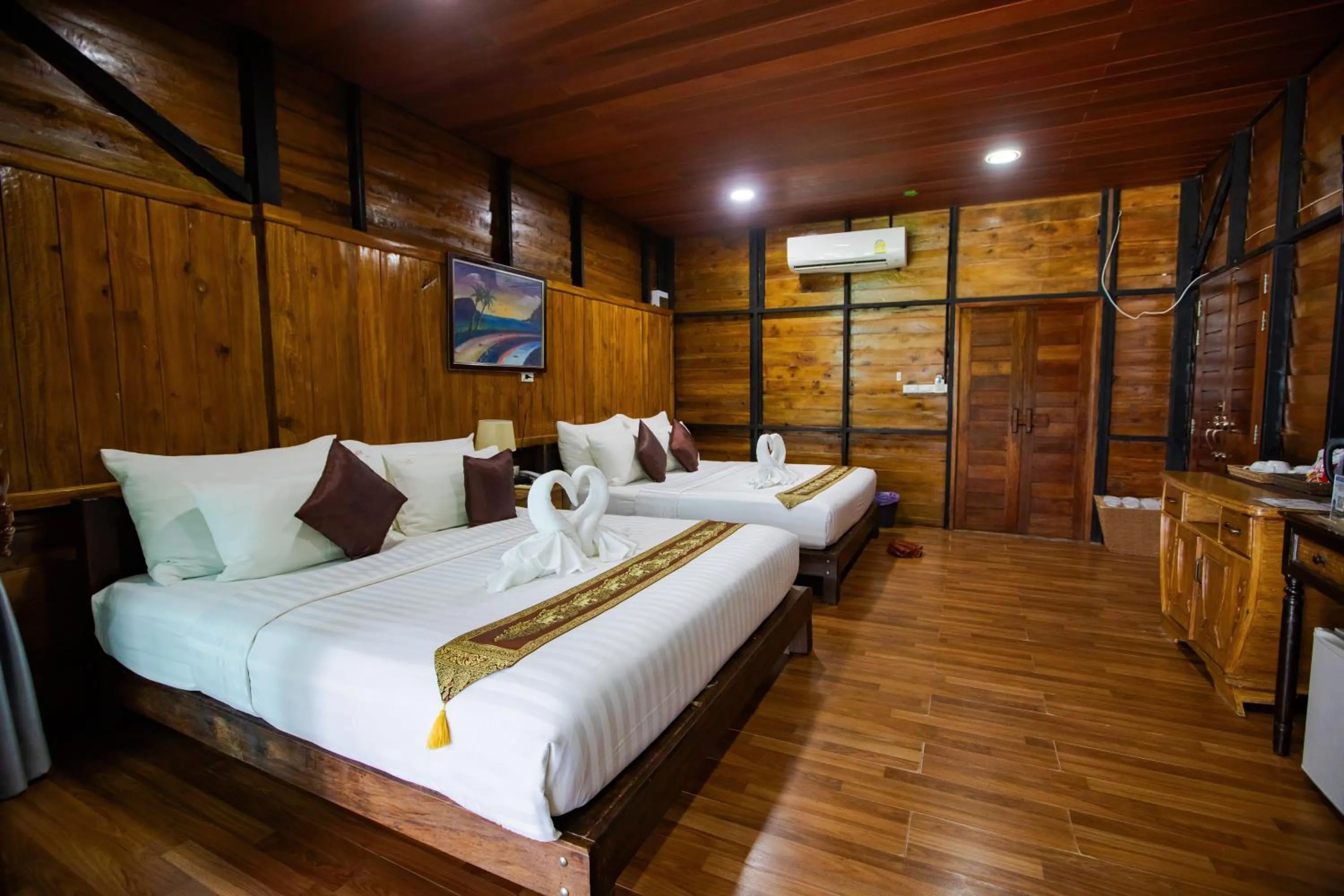 Bed in Chareena Hill Beach Resort