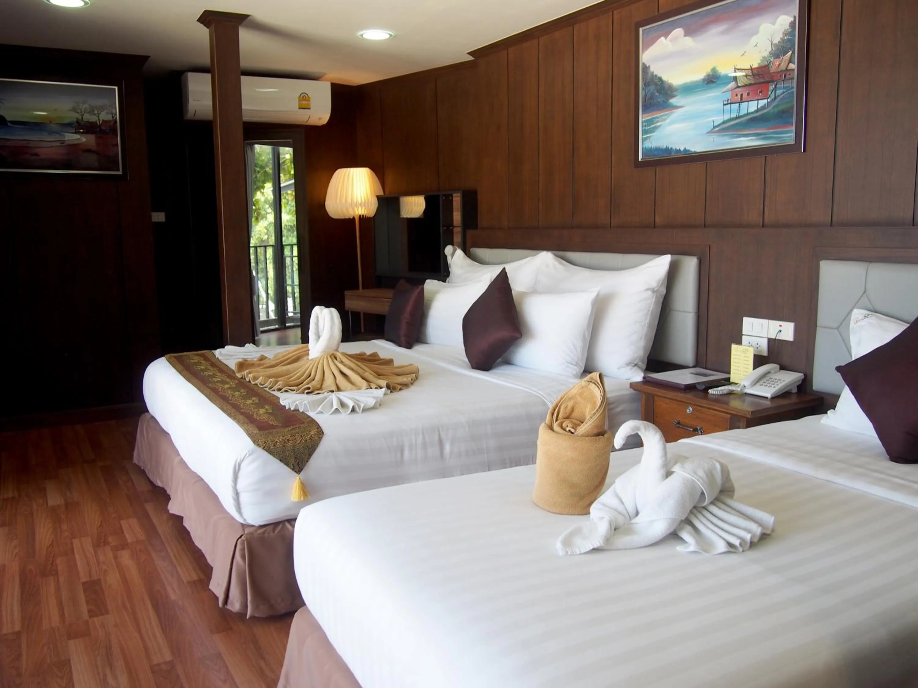 Bed in Chareena Hill Beach Resort