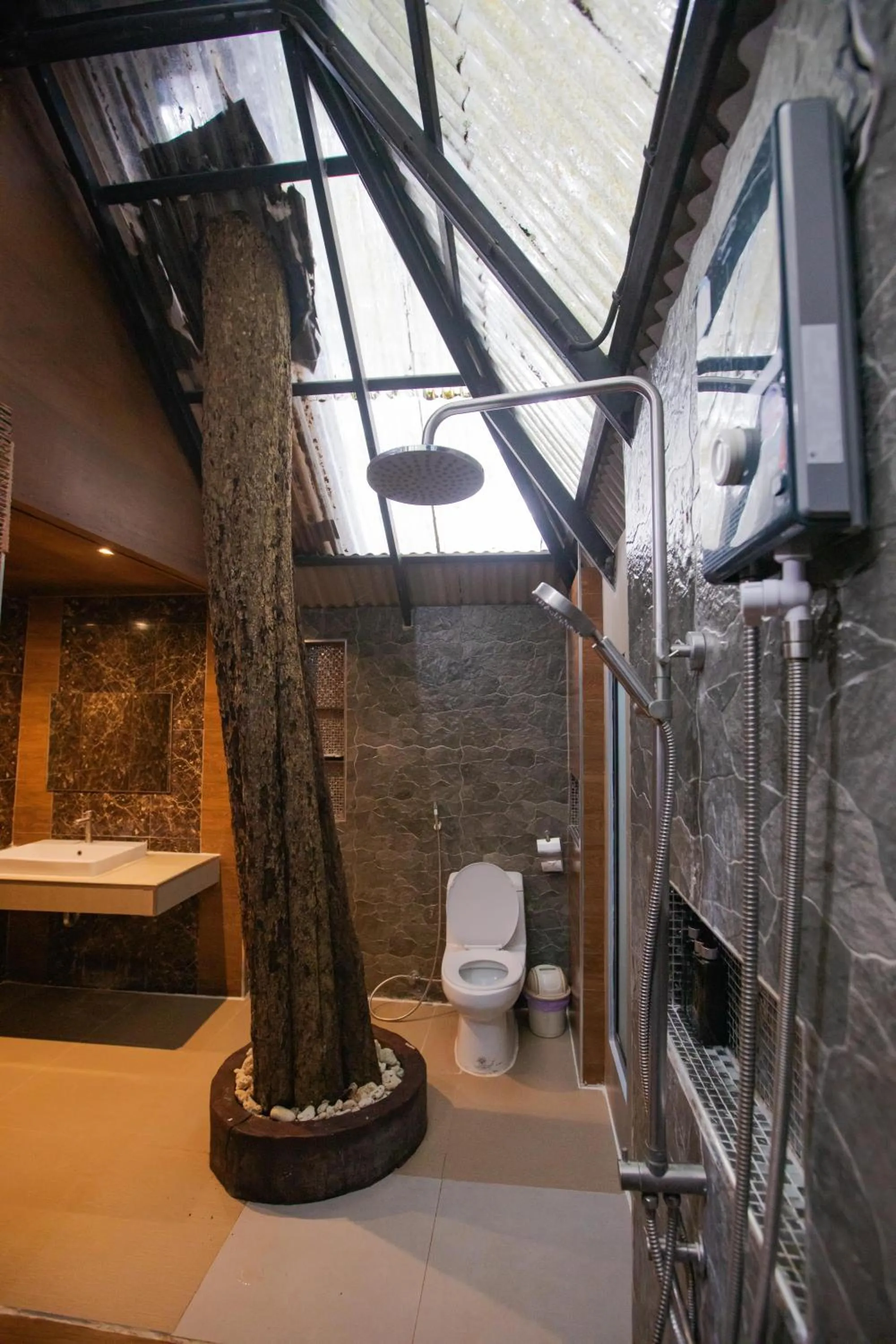 Shower in Chareena Hill Beach Resort