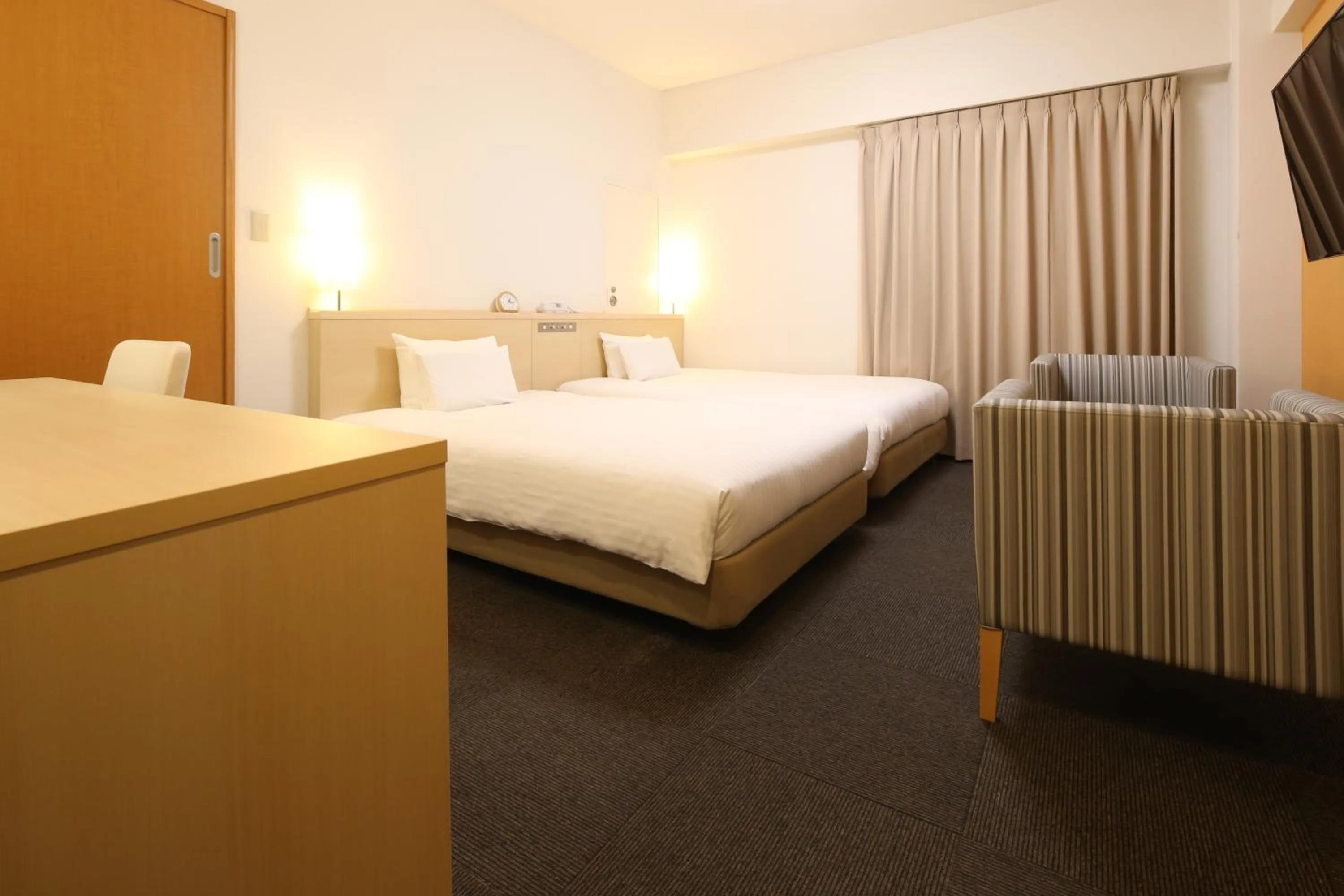 Bed in AB Hotel Mikawa Anjo Honkan