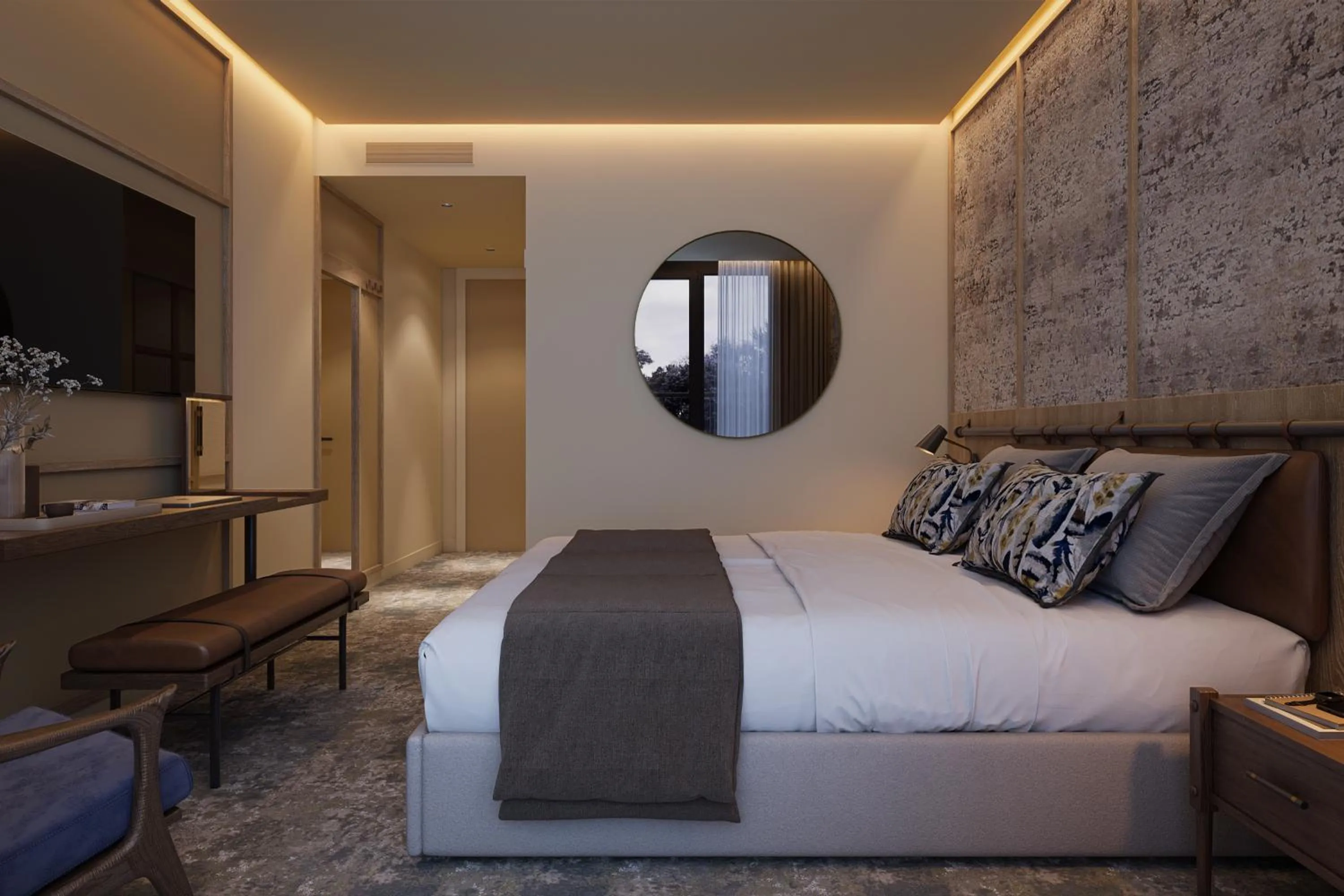 Bed in The Belfry Hotel & Resort