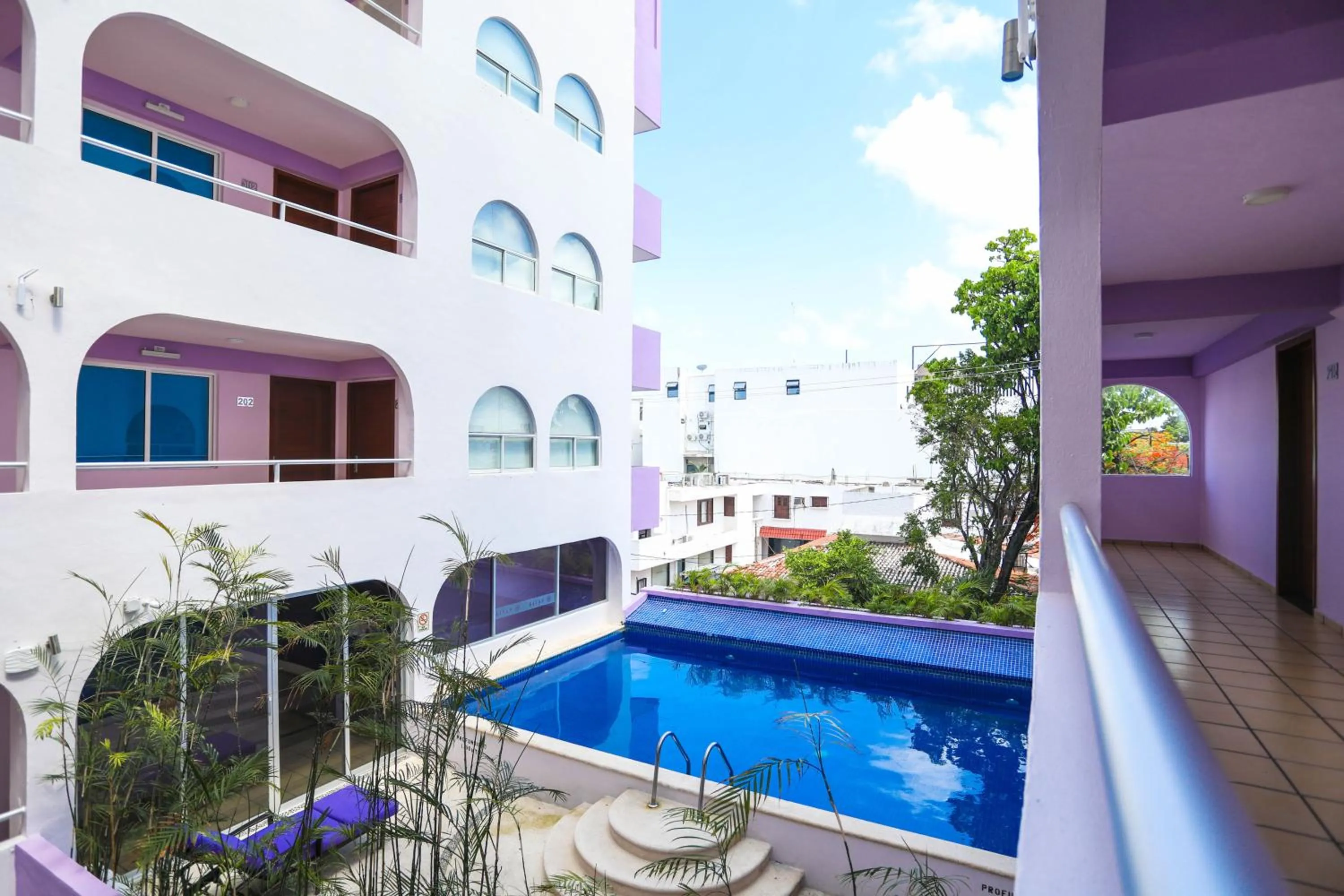 Pool view in Hotel Kavia