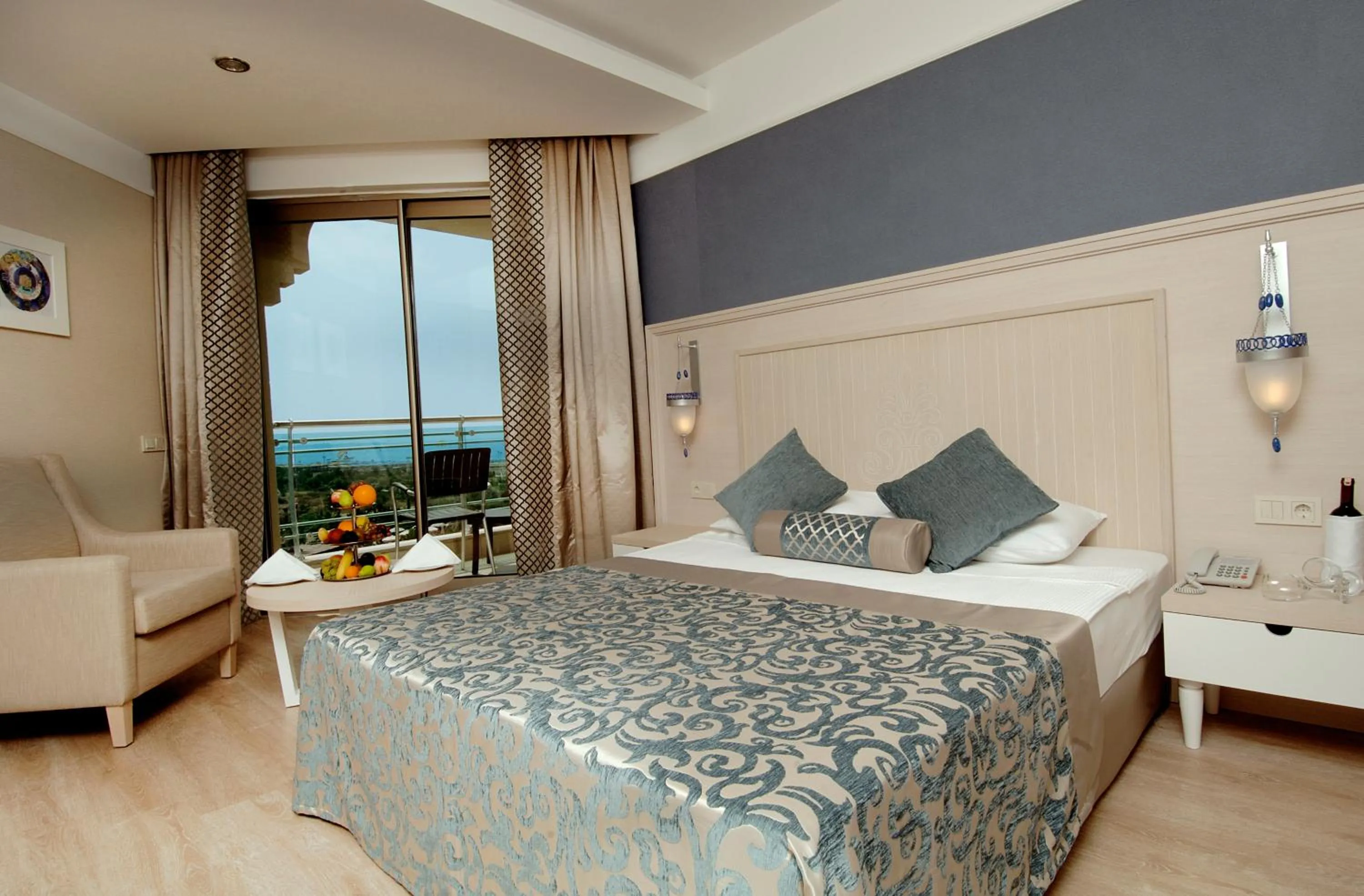 Bed in Seamelia Beach Resort Hotel & SPA