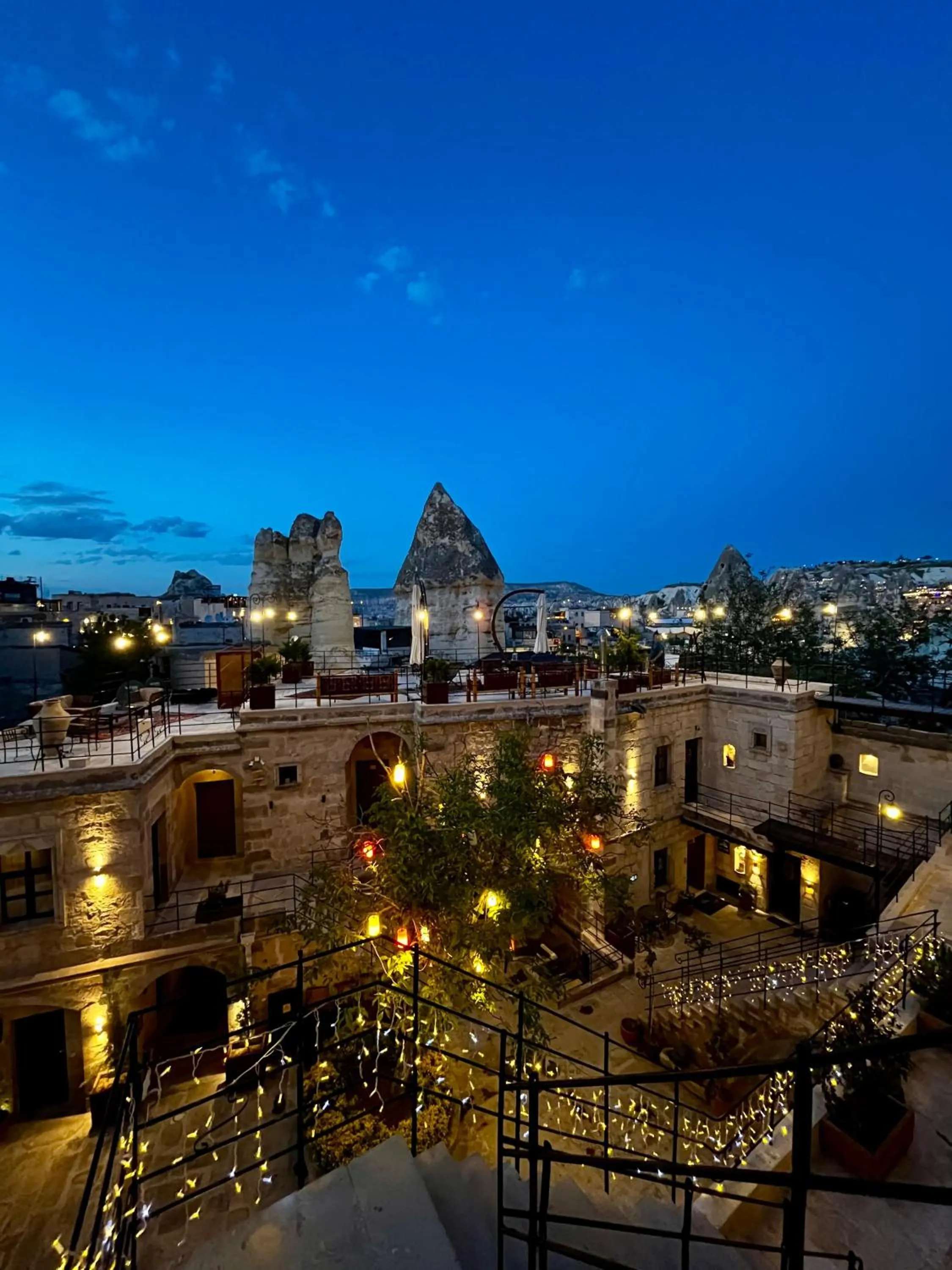 Inner courtyard view in Century Cave Hotel