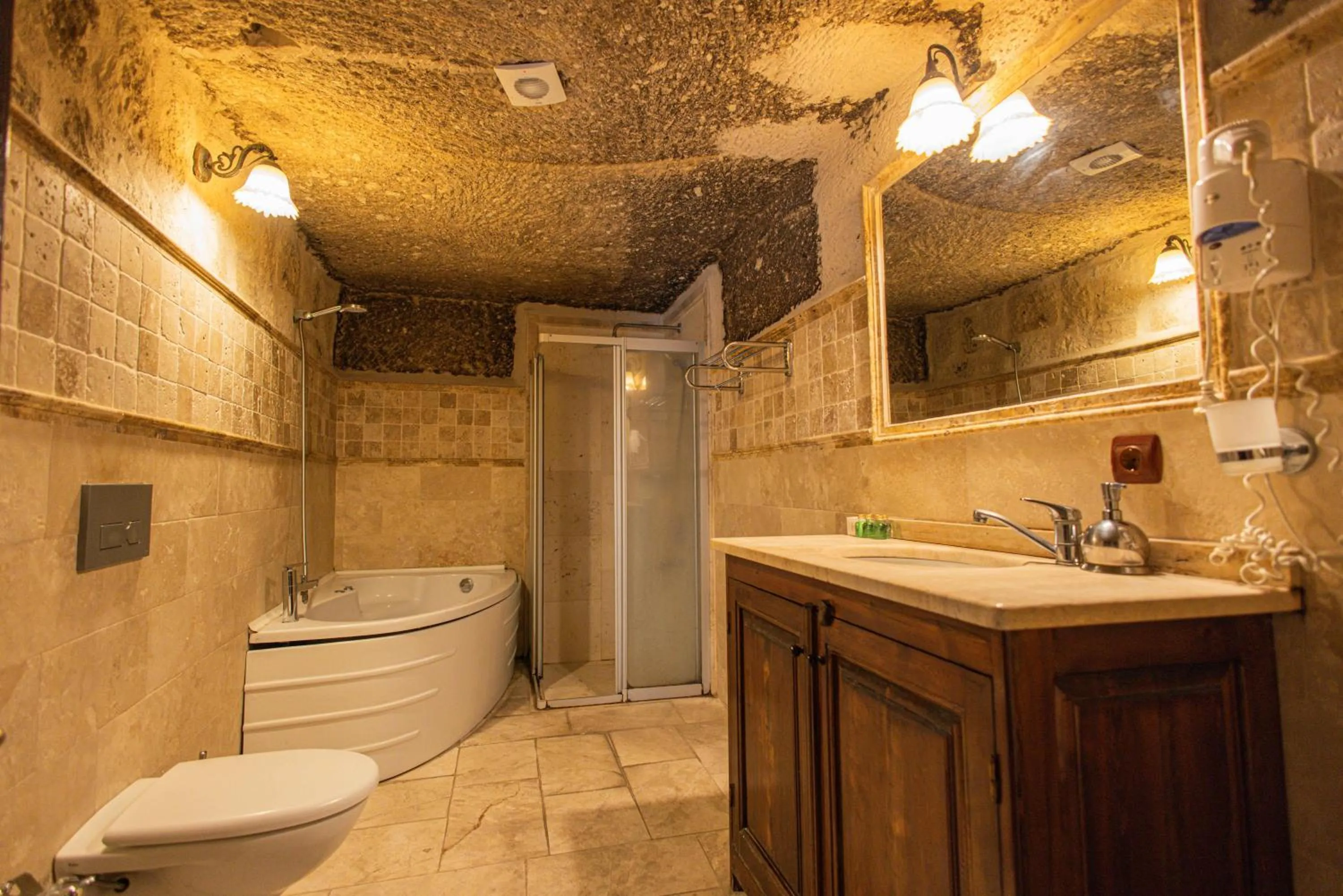 Shower in Century Cave Hotel