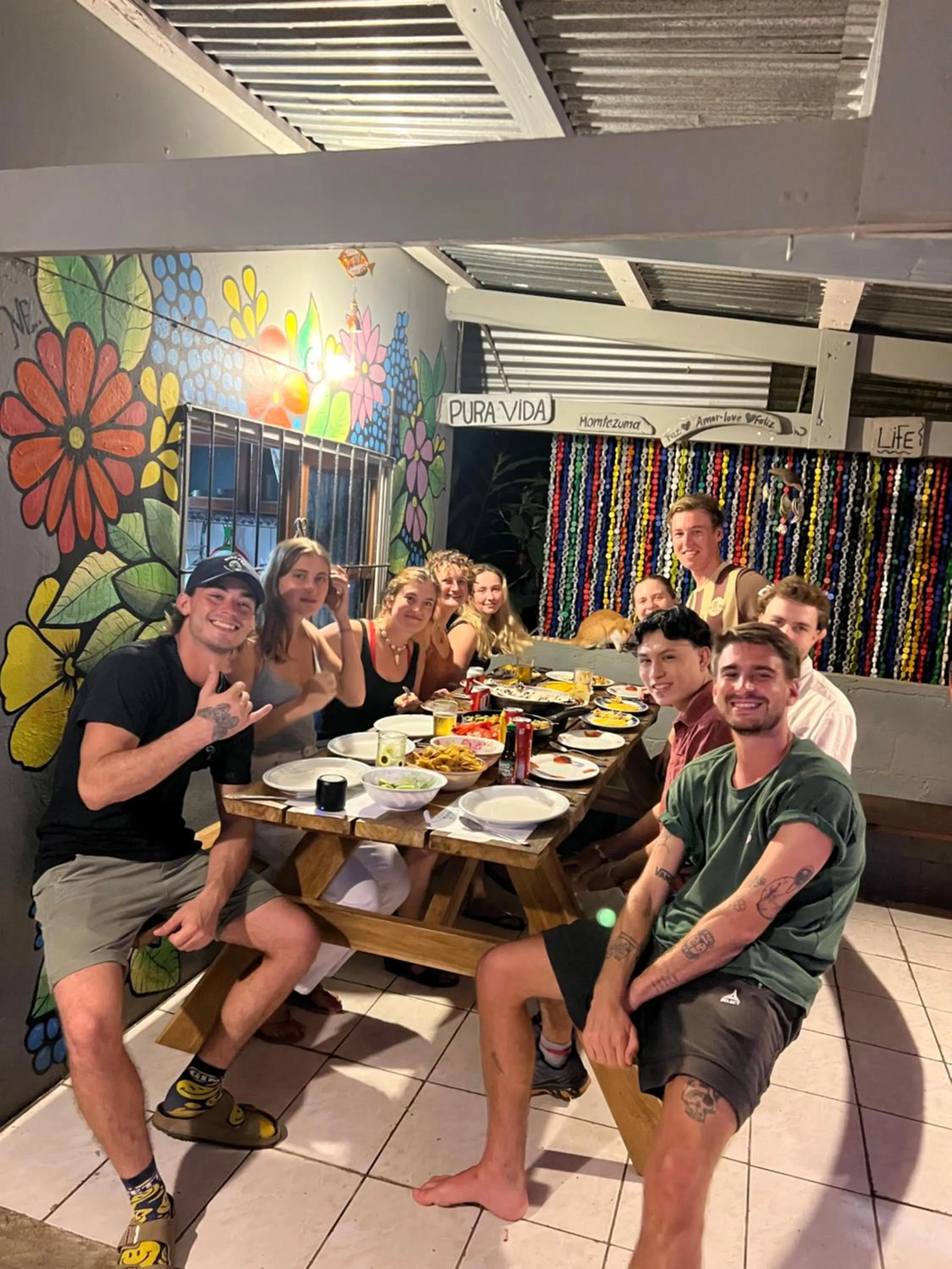 Living room in Pura Vida Hostel