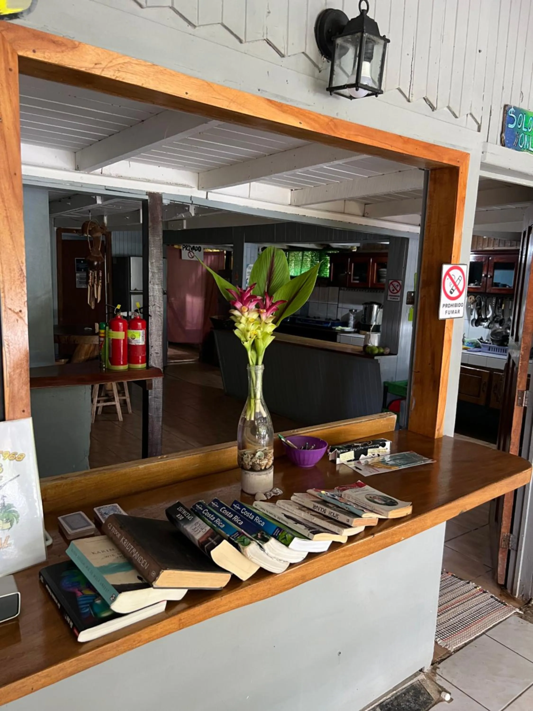 Library in Pura Vida Hostel