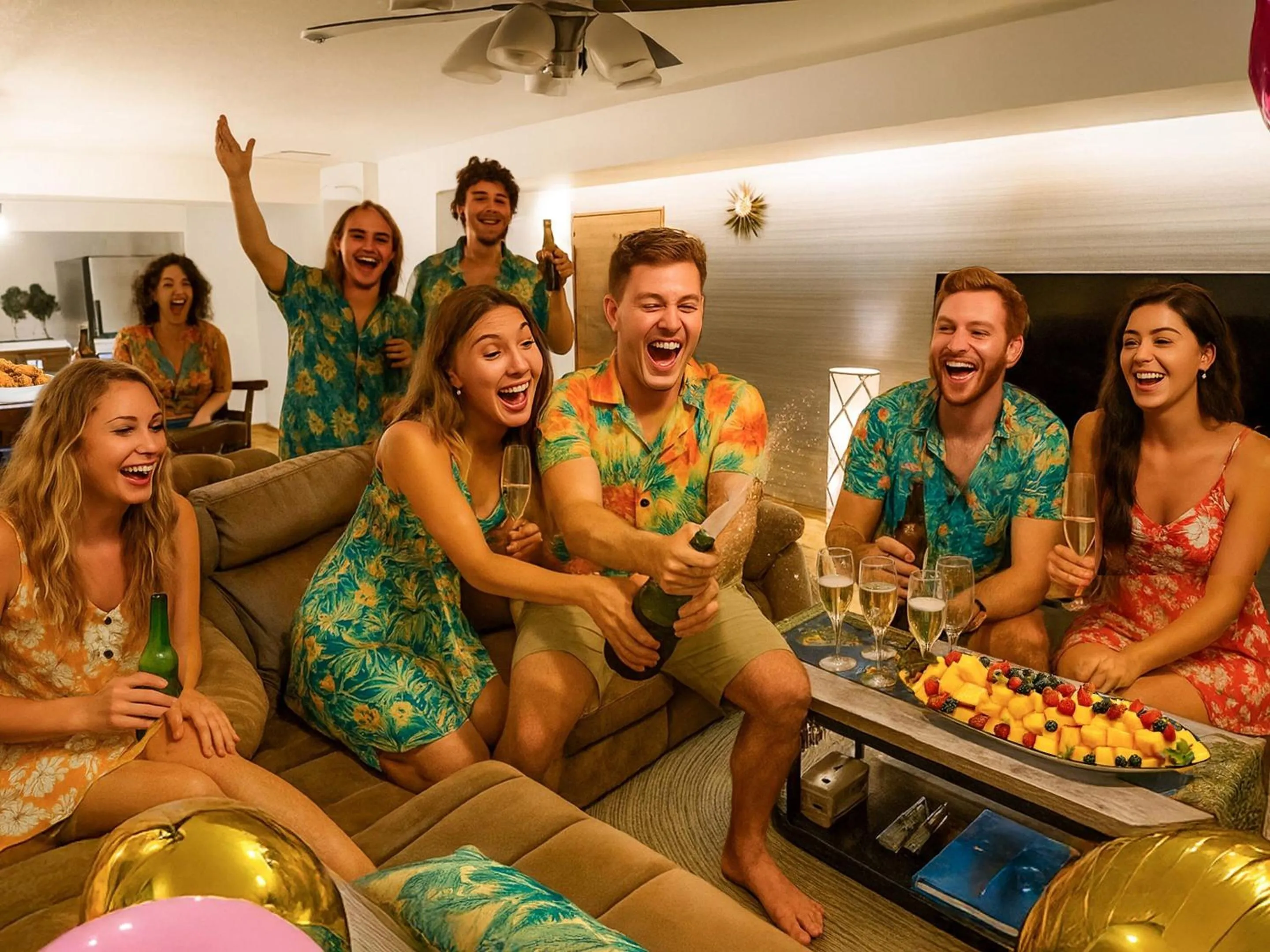 Living room in Zoe Resort The Sunset Village Okinawa Chatan