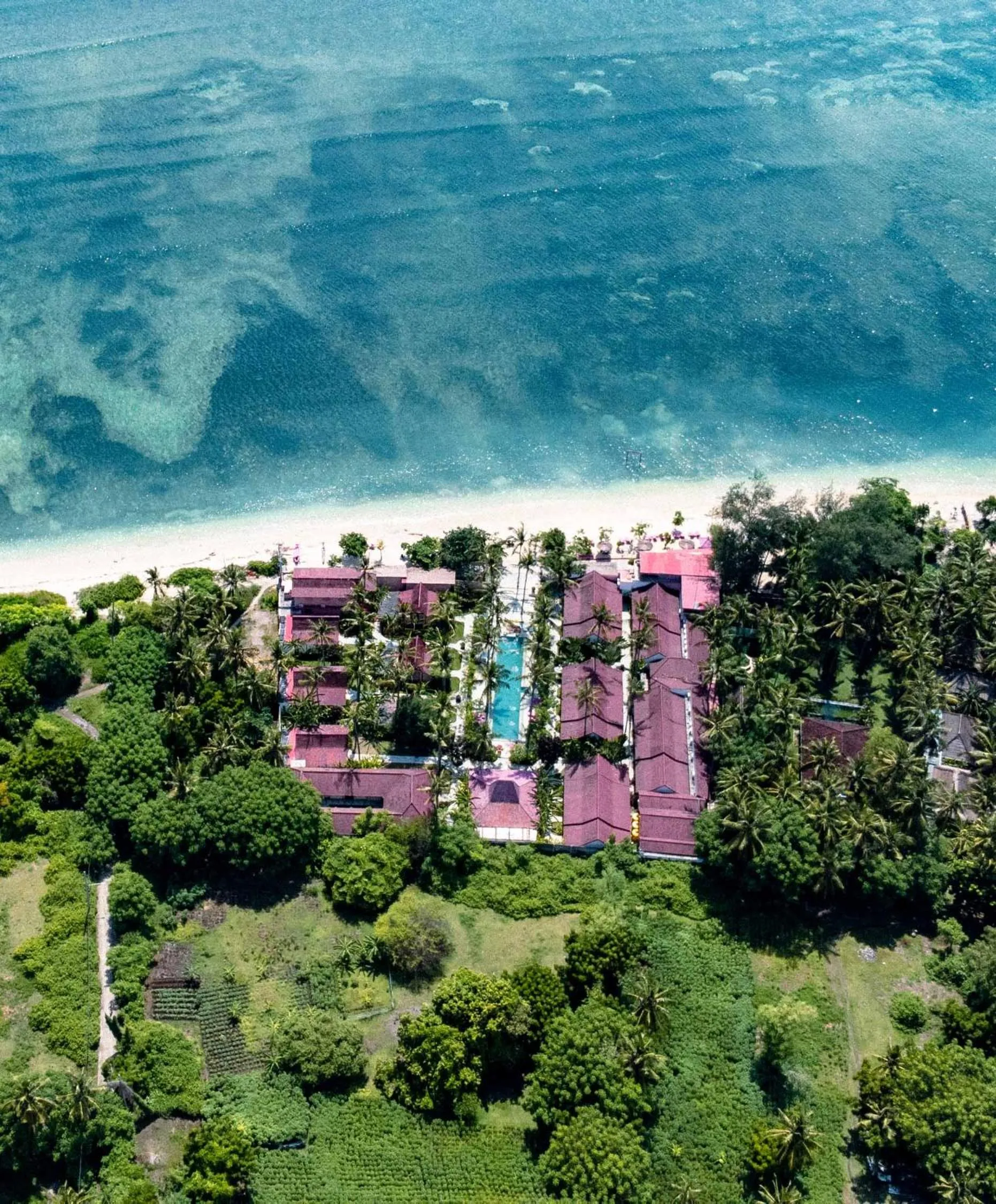 Bird's eye view in PinkCoco Gili Air - Constant Surprises & for Cool Adults Only
