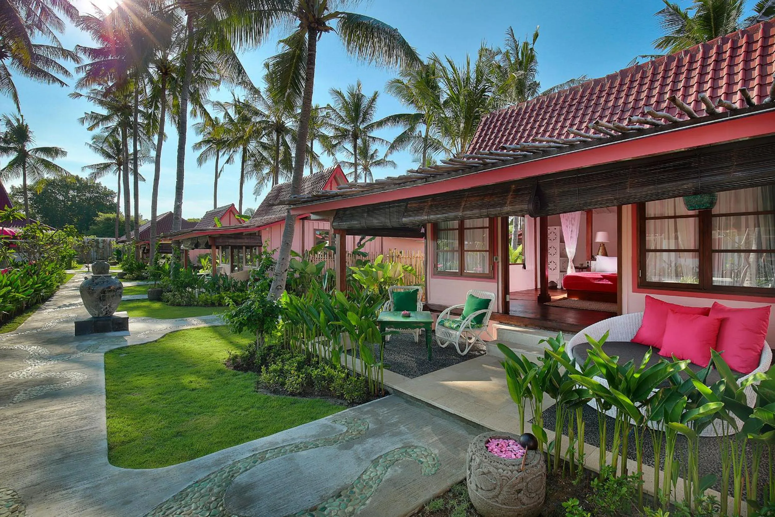 Patio in PinkCoco Gili Air - Constant Surprises & for Cool Adults Only