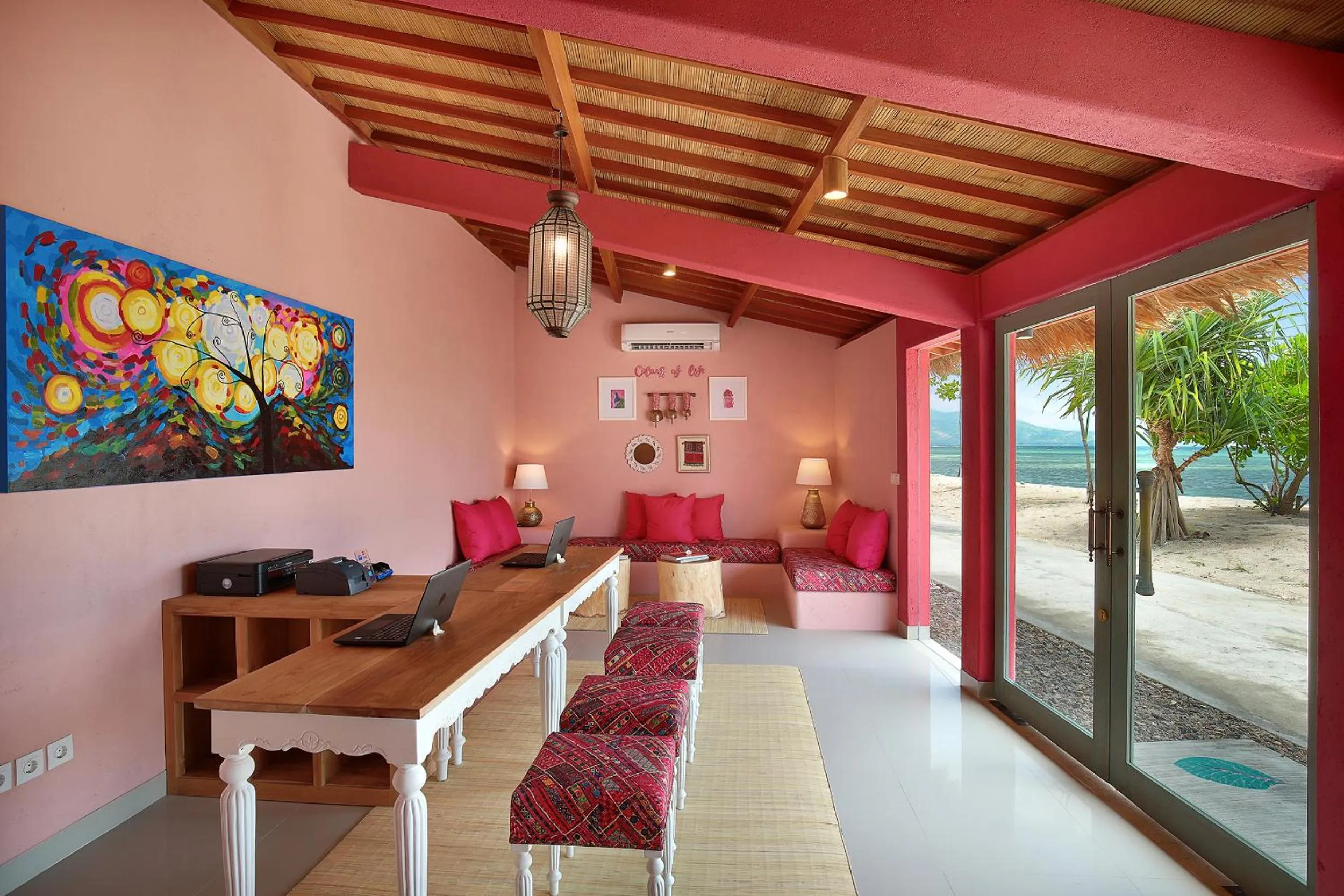 Lobby or reception in PinkCoco Gili Air - Constant Surprises & for Cool Adults Only