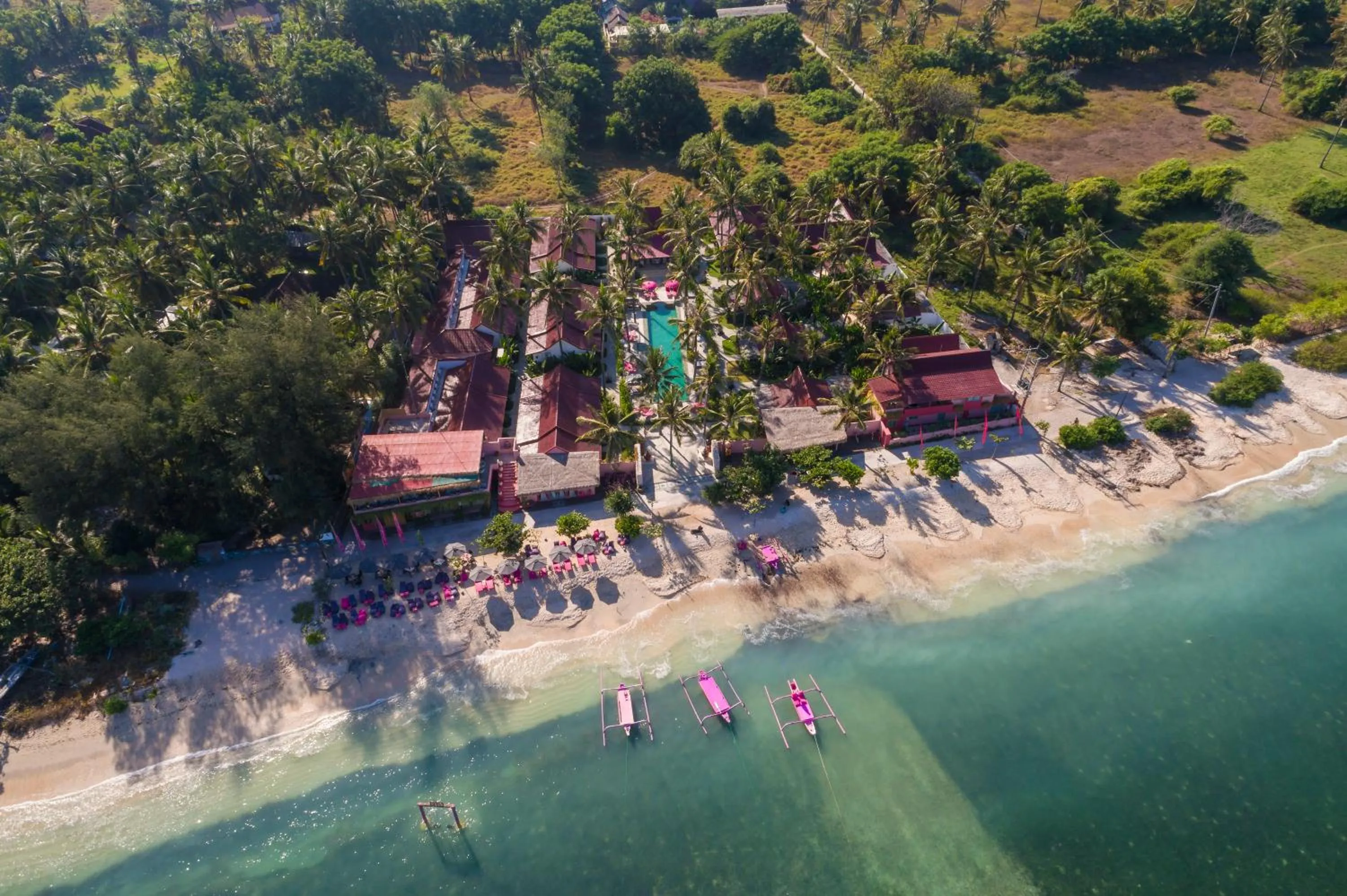 Bird's eye view in PinkCoco Gili Air - Constant Surprises & for Cool Adults Only