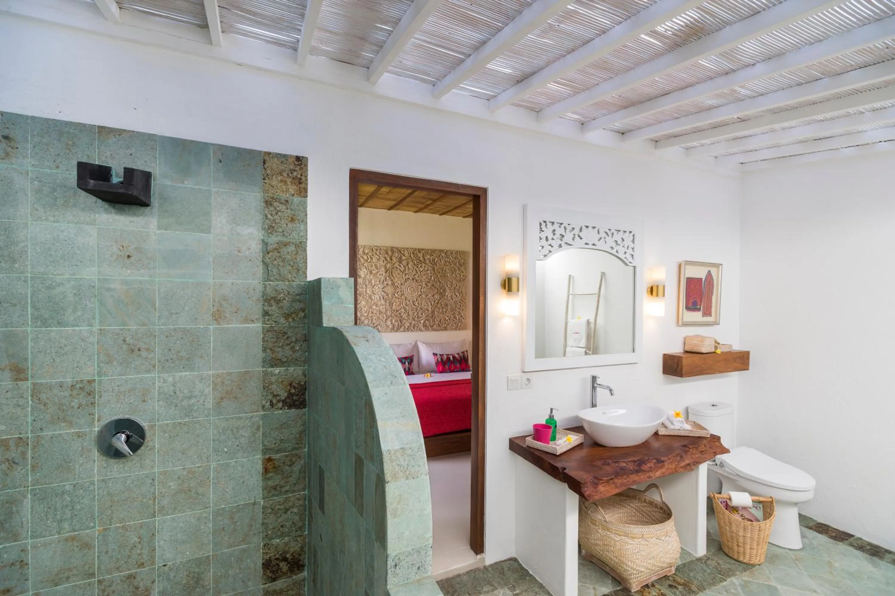 Bathroom in PinkCoco Gili Air - Constant Surprises & for Cool Adults Only