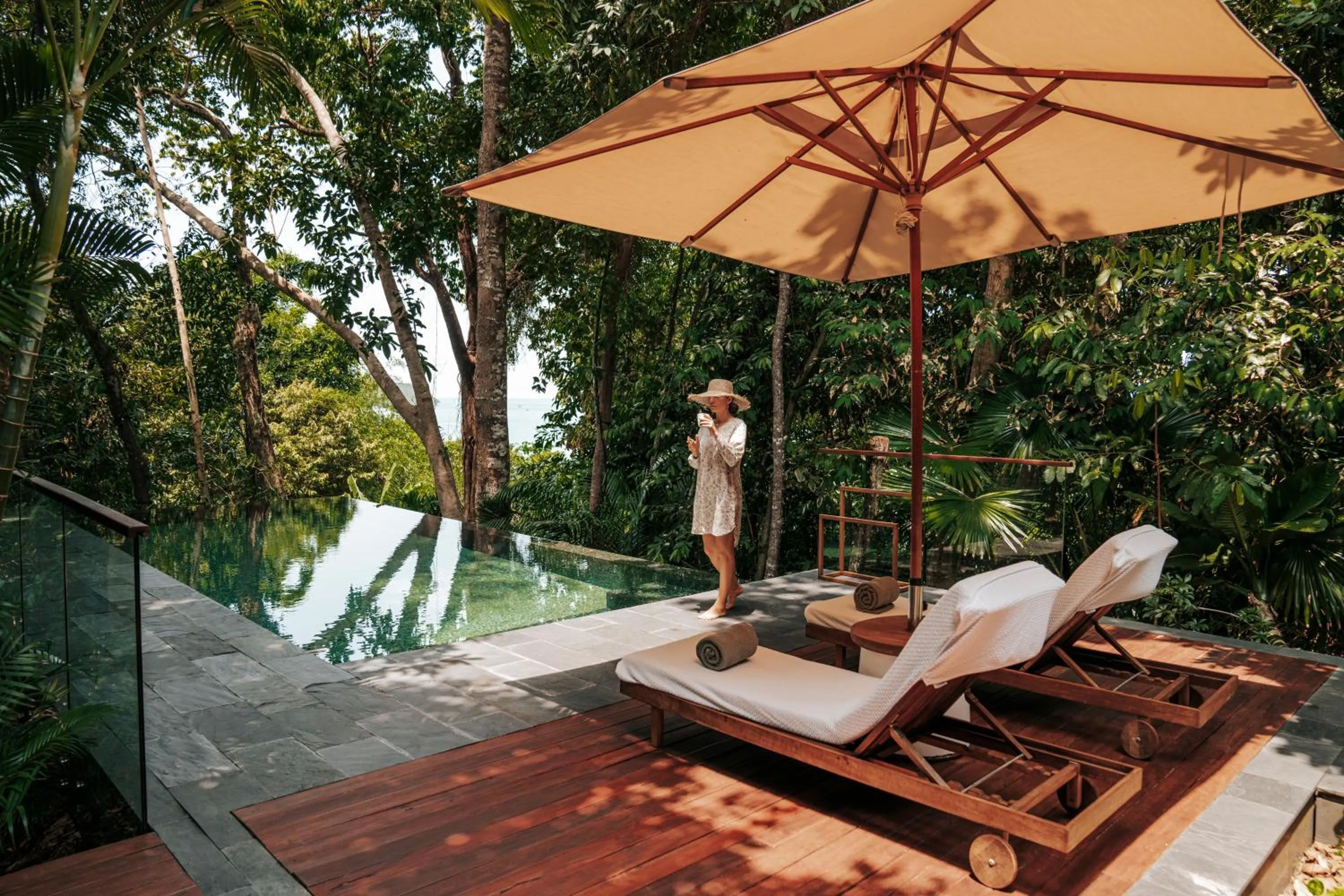 Pool view in Six Senses Krabey Island