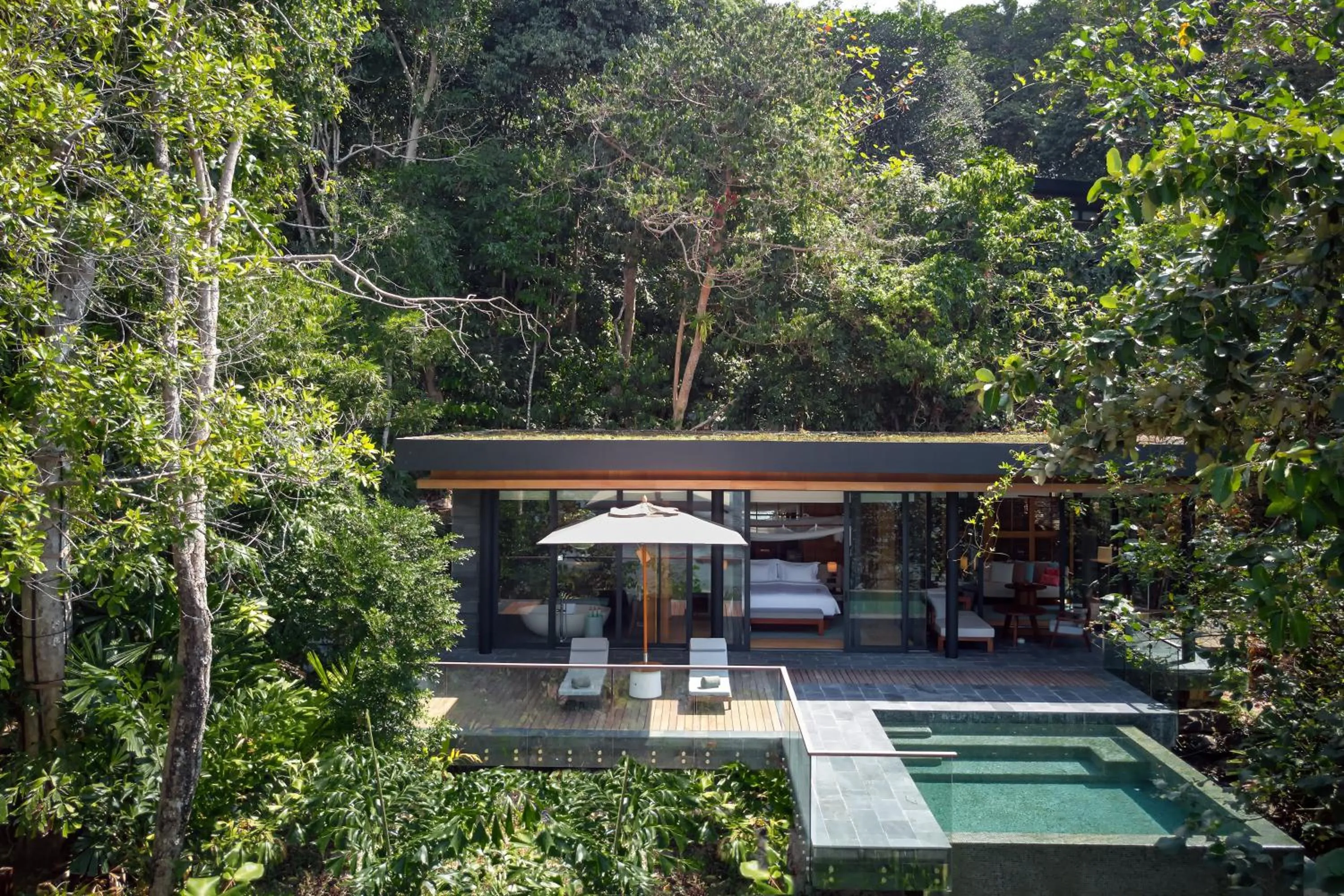 Pool view in Six Senses Krabey Island