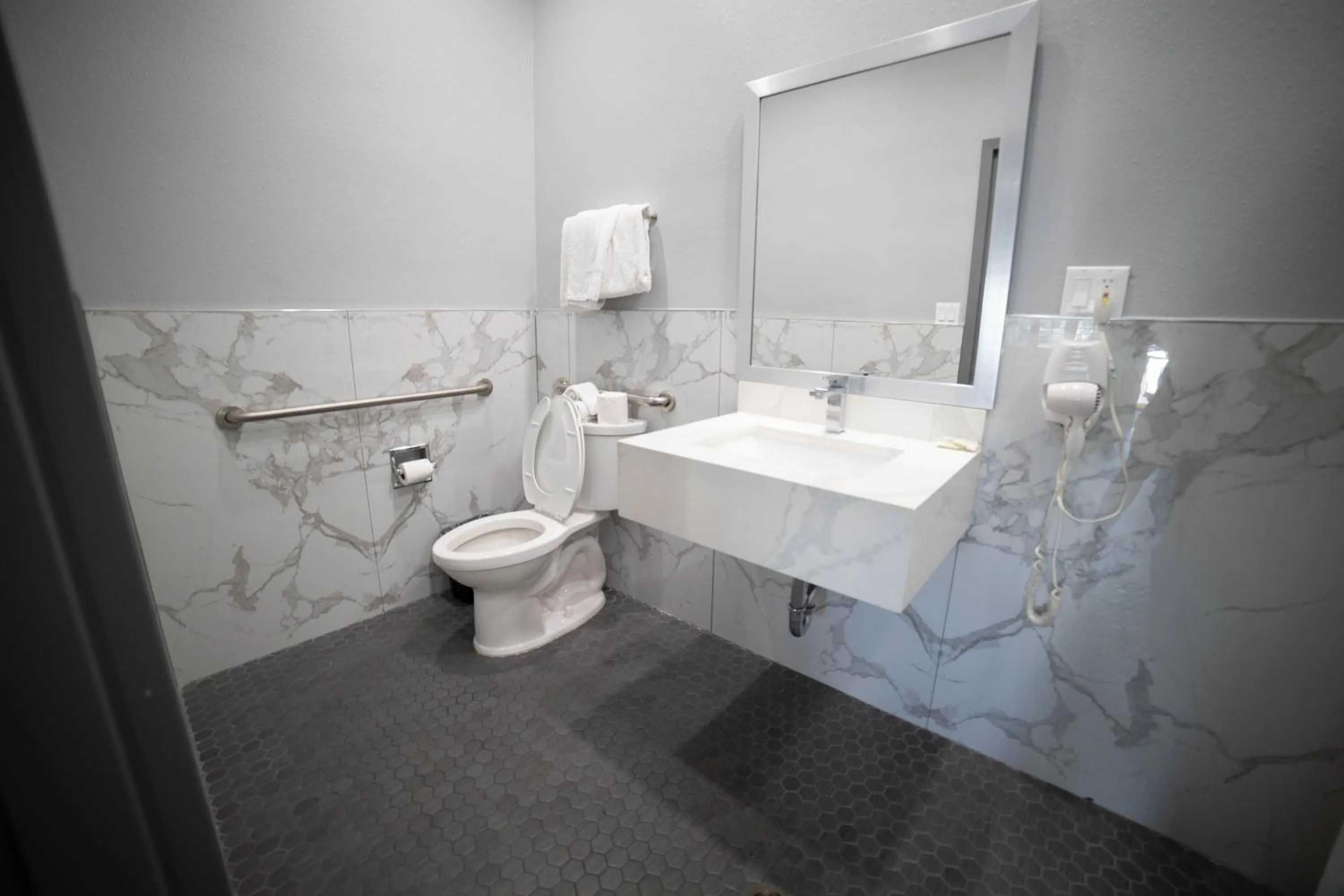 Bathroom in Travelodge by Wyndham Whittier