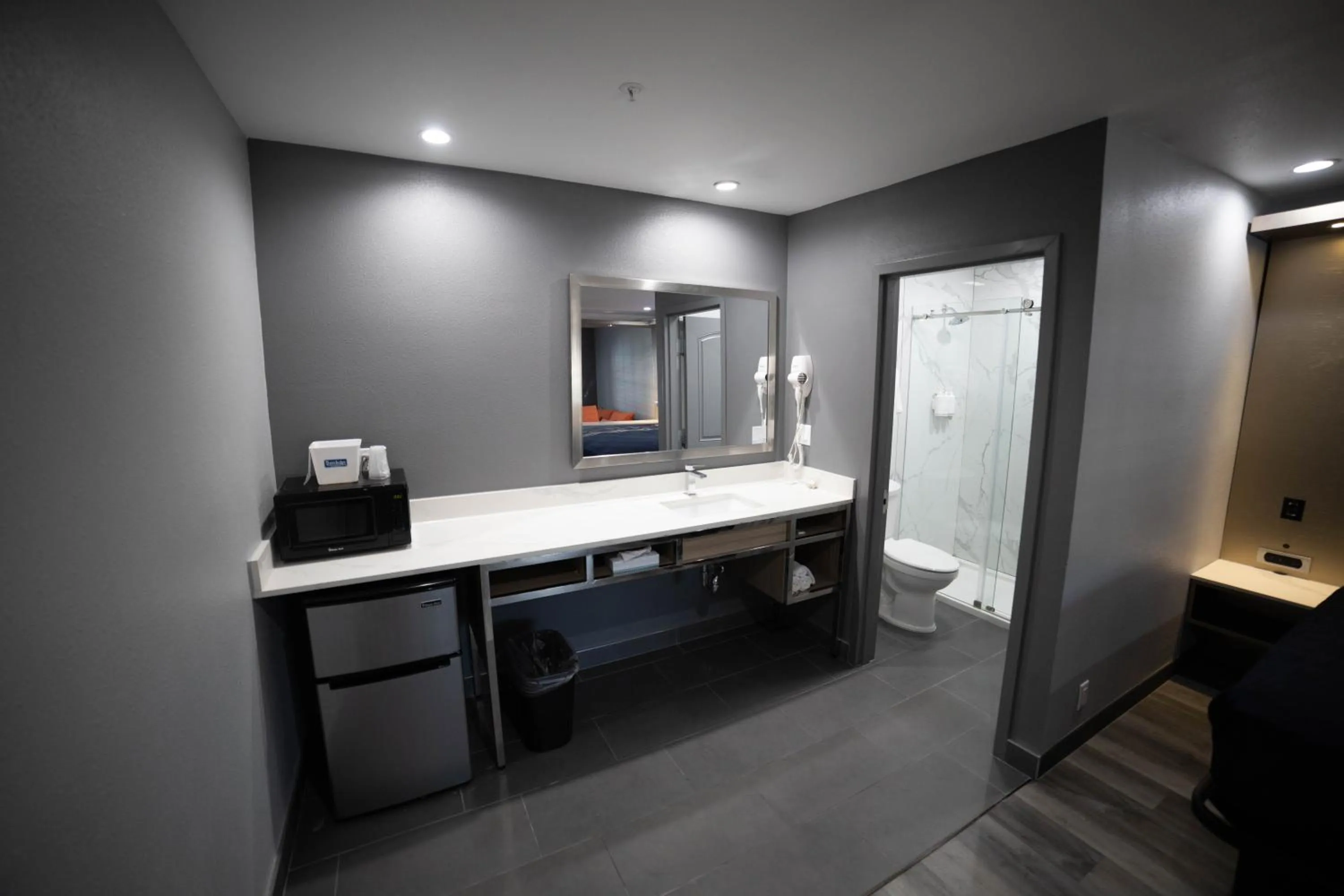 Bathroom in Travelodge by Wyndham Whittier