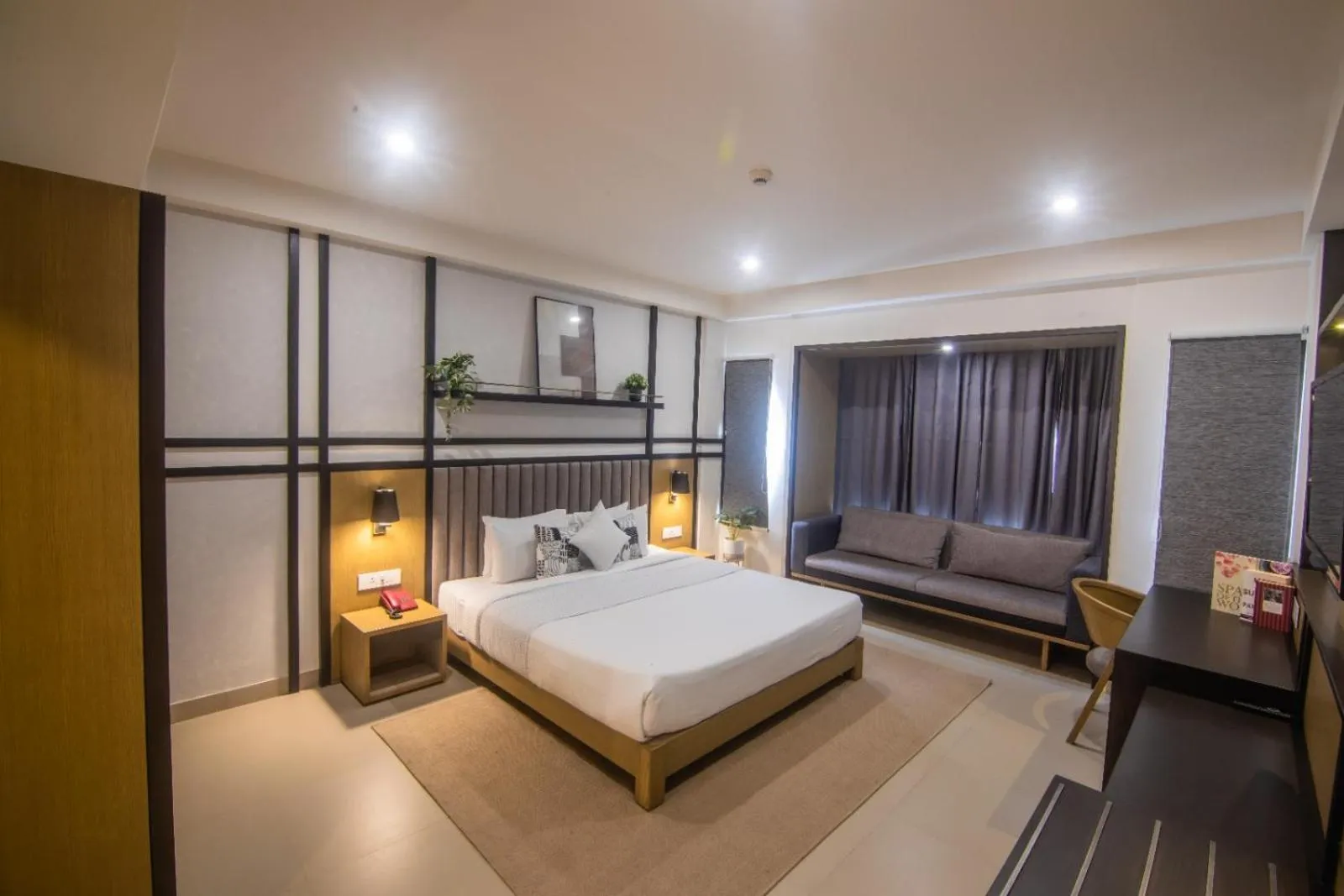 Bed in Purple Cloud Hotel