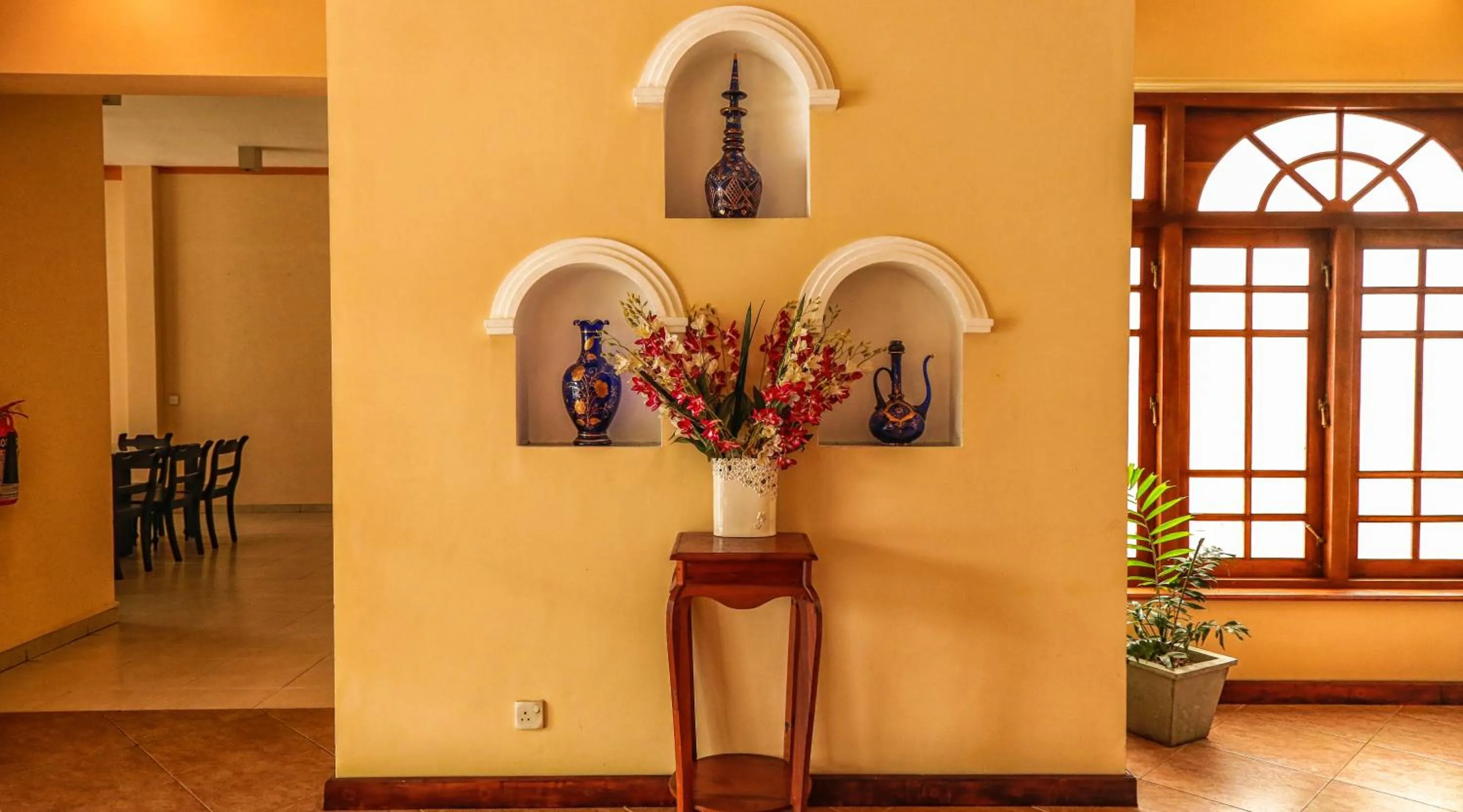 Decorative detail in Oak Ray Serene Garden Hotel