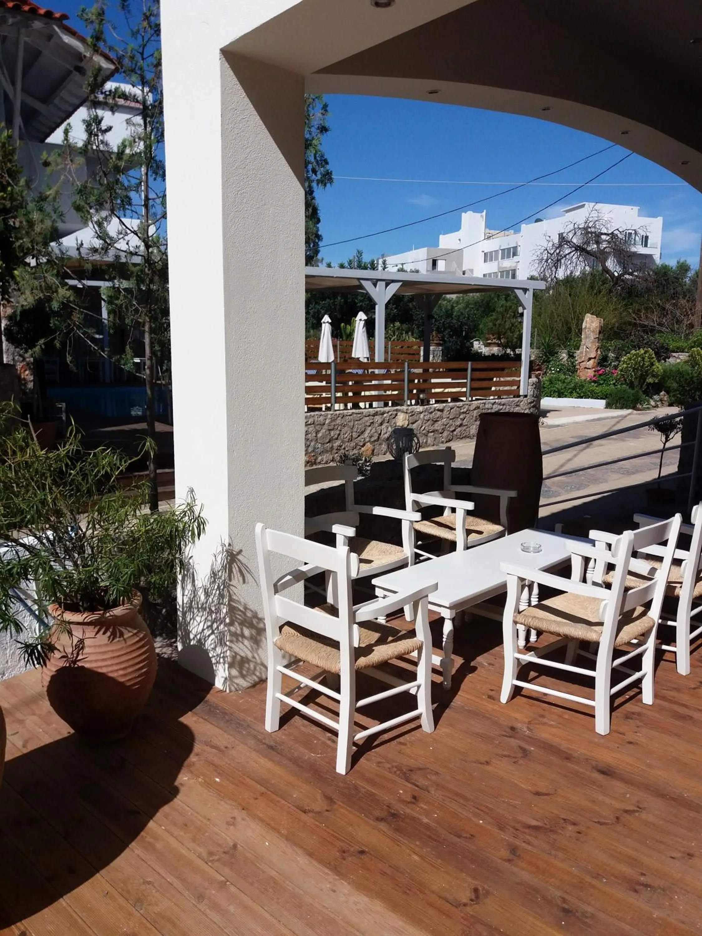 Patio in Naiades Almiros Hotel