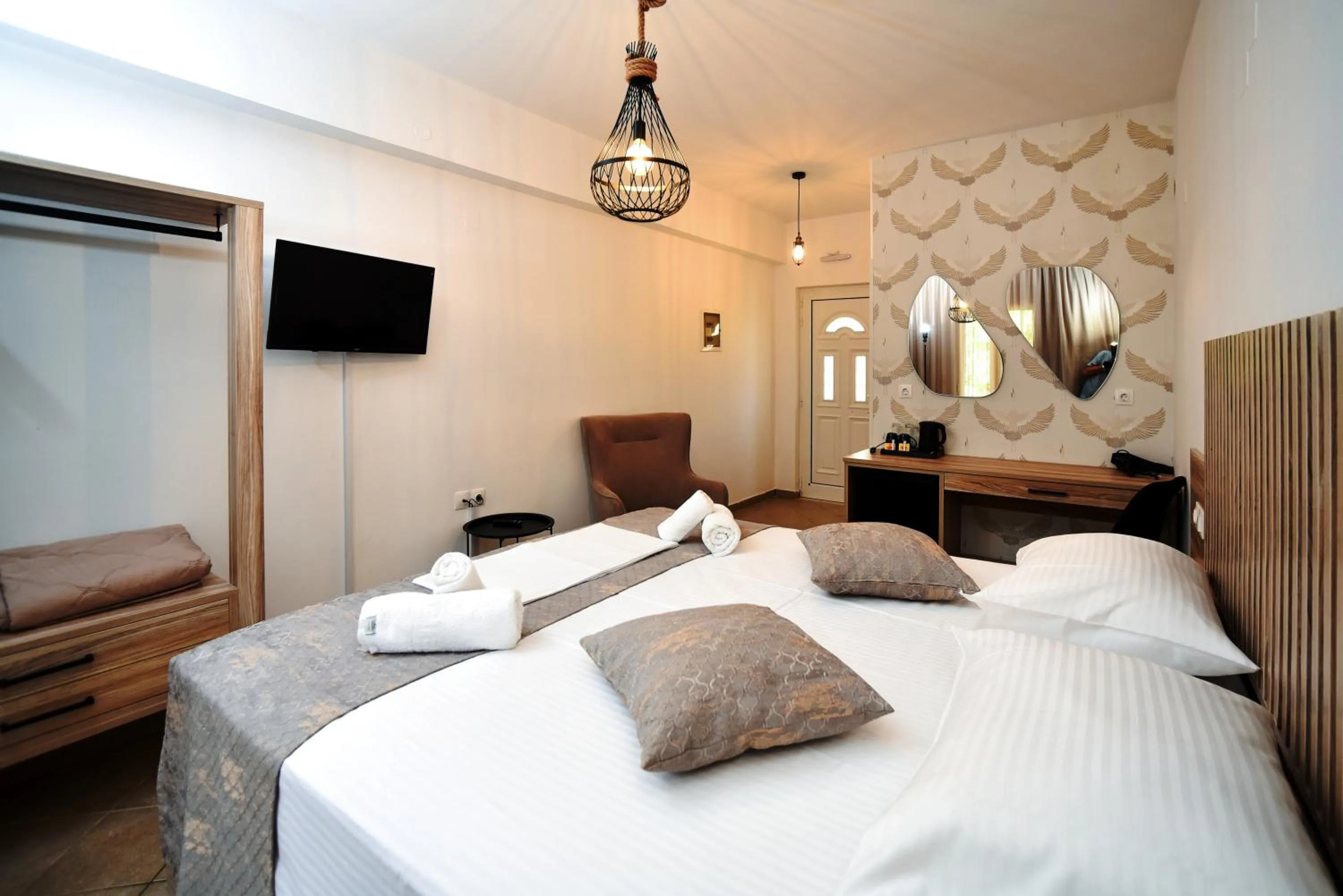 Bed in Kasapakis Hotel & Apartments