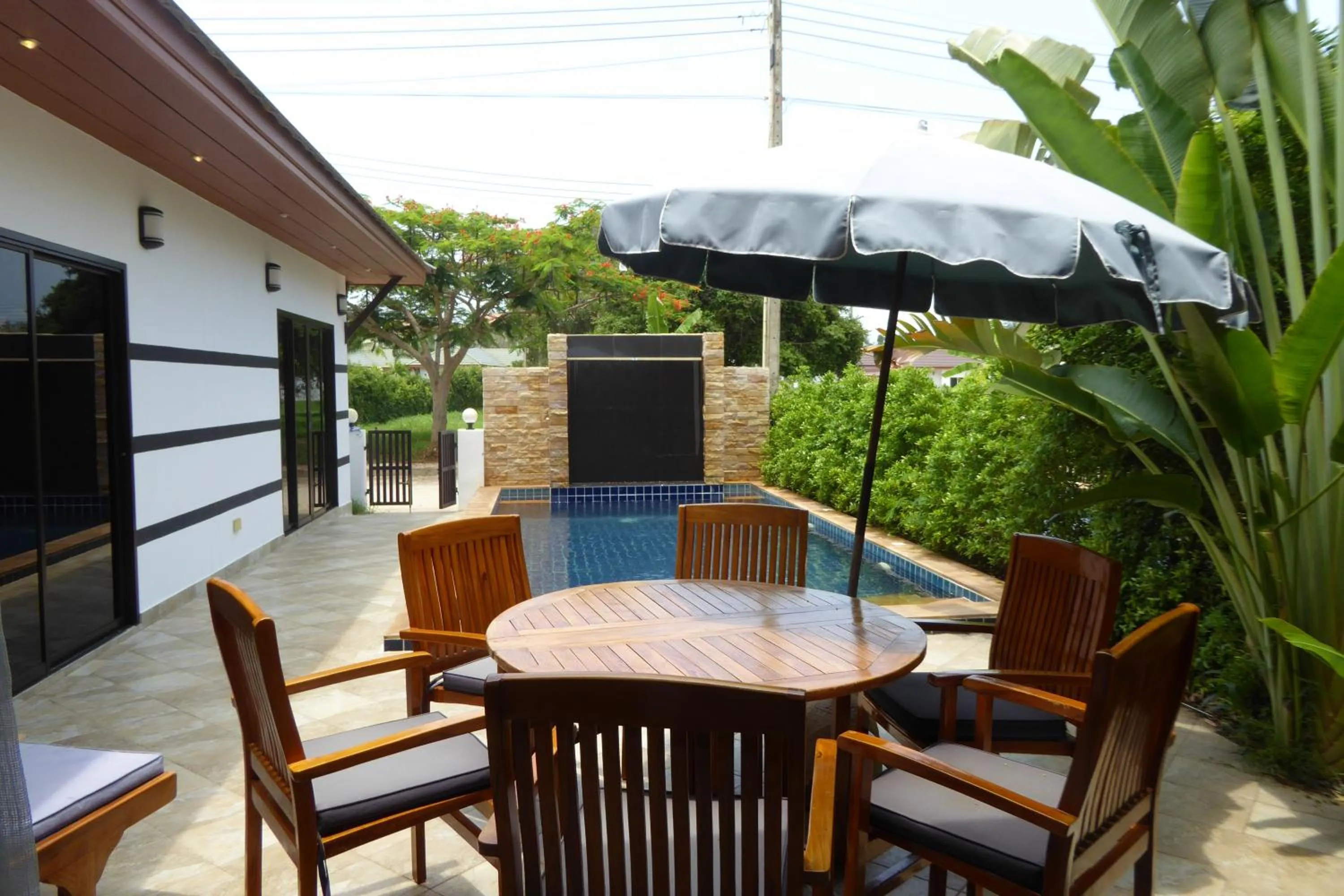 Patio in Tropicana Beach Villa at VIP Resort