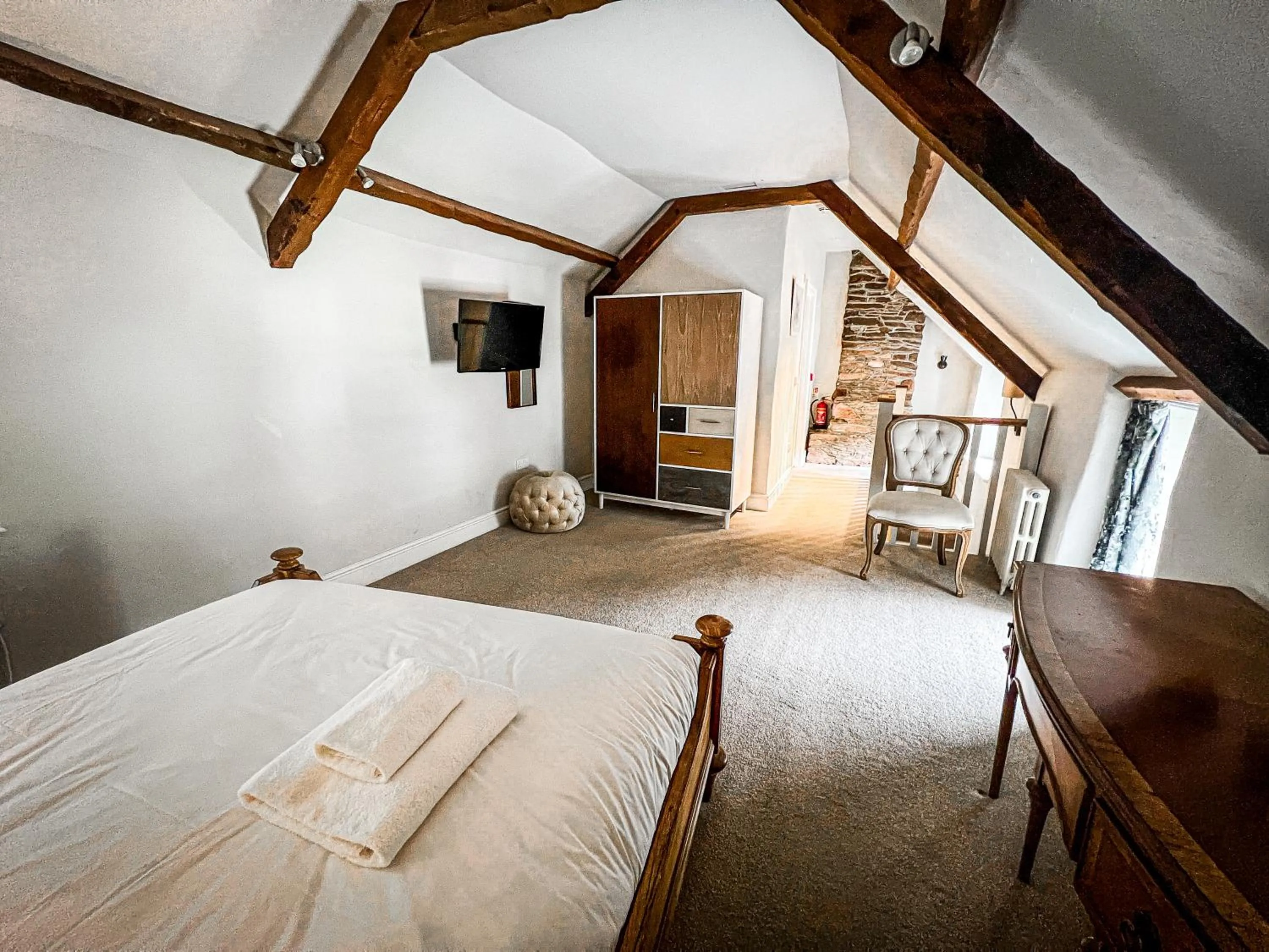 Bed in Rising Sun Hotel