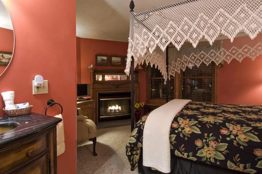 Bed in Inn at Ellis River