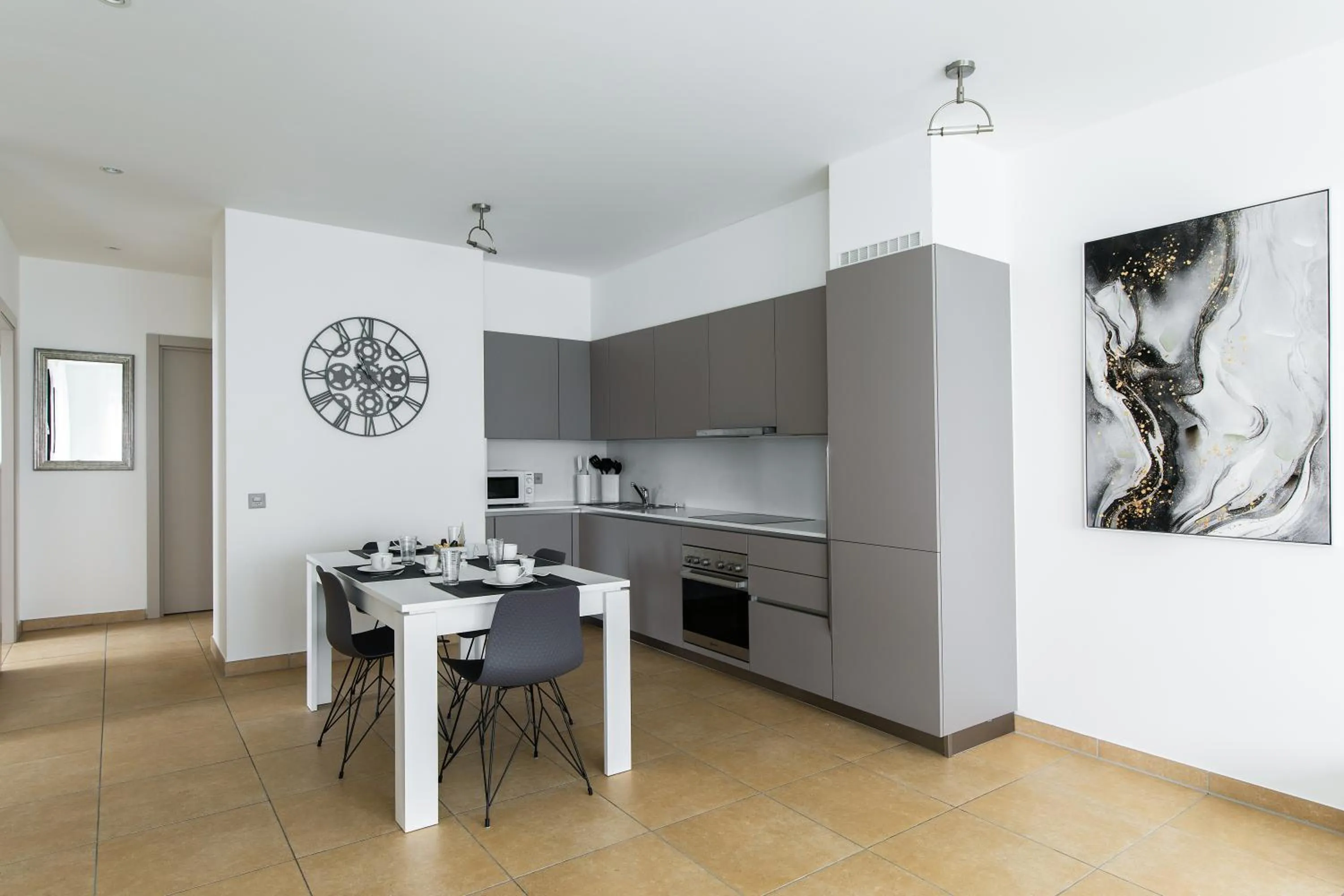 Kitchen or kitchenette in Prestige Apartments by Quokka 360 - spacious flats with terraces