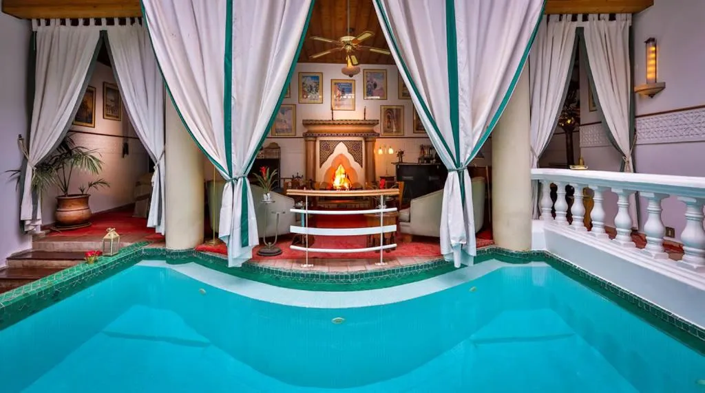 Pool view in Riad Moucharabieh Matisse
