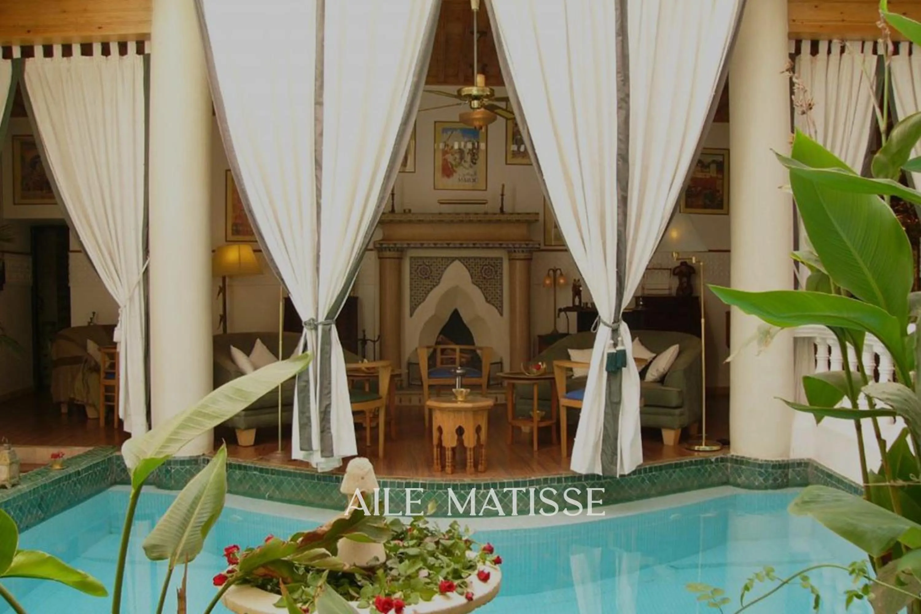 Pool view in Riad Moucharabieh Matisse